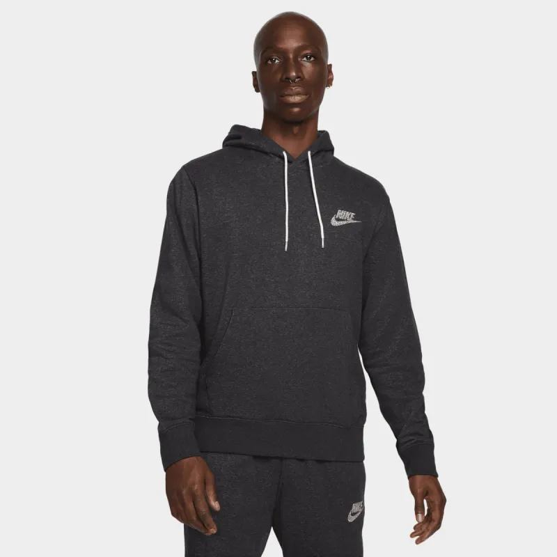 Nike Sportswear Revival Fleece Pullover Hoodie Black / White sold by JD Sports