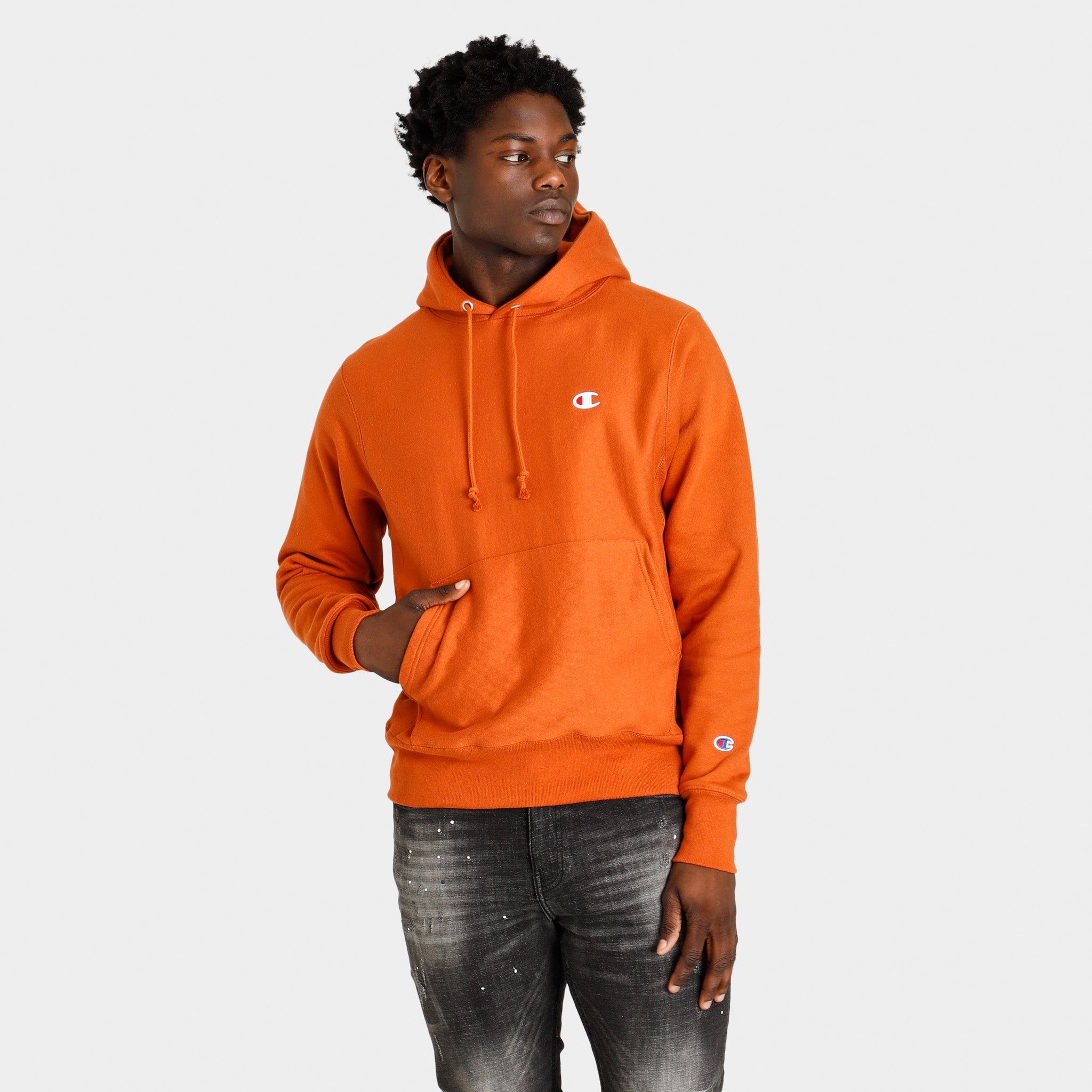 Champion Reverse Weave Pullover Hoodie / Texas Orange sold by JD Sports