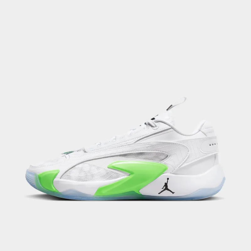 Jordan Luka 2 White / Black - Green Strike sold by JD Sports
