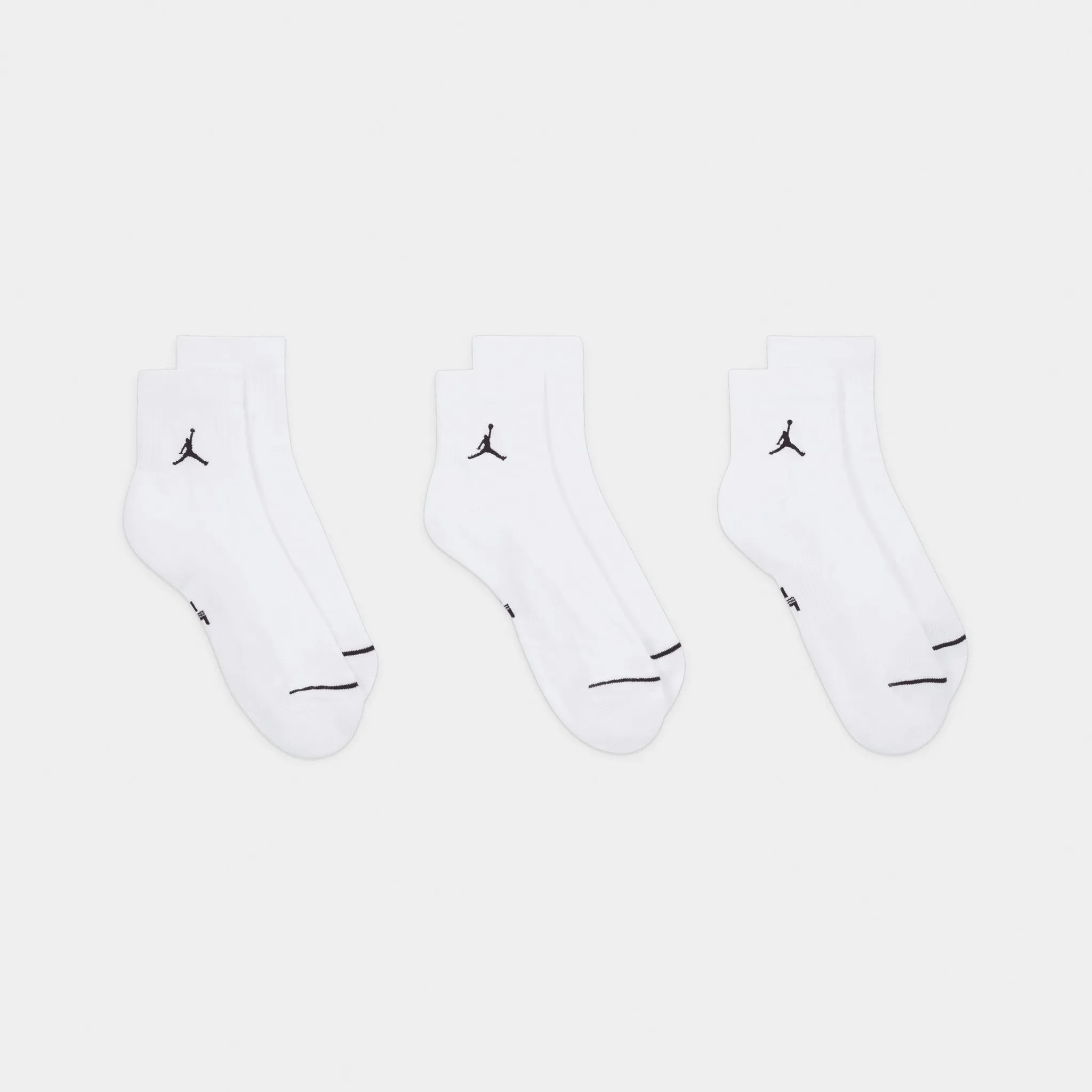 Jordan Everyday Ankle Socks (3 Pack) White / Black sold by JD Sports product image thumbnail 2