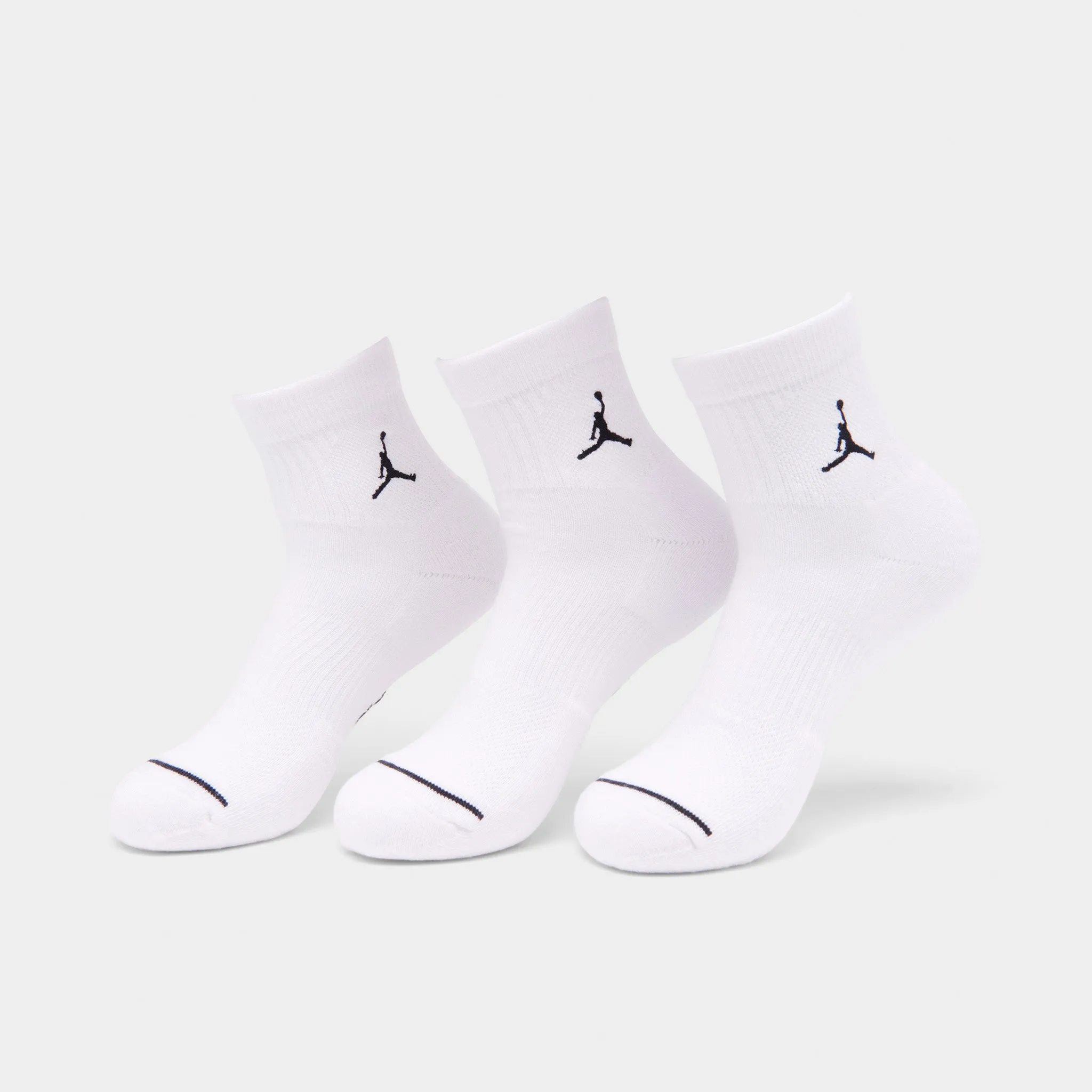 Jordan Everyday Ankle Socks (3 Pack) White / Black sold by JD Sports