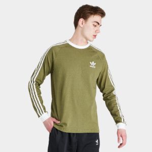 adidas Originals Adicolor Classics Three Stripes Long Sleeve T-shirt / Focus Olive sold by JD Sports