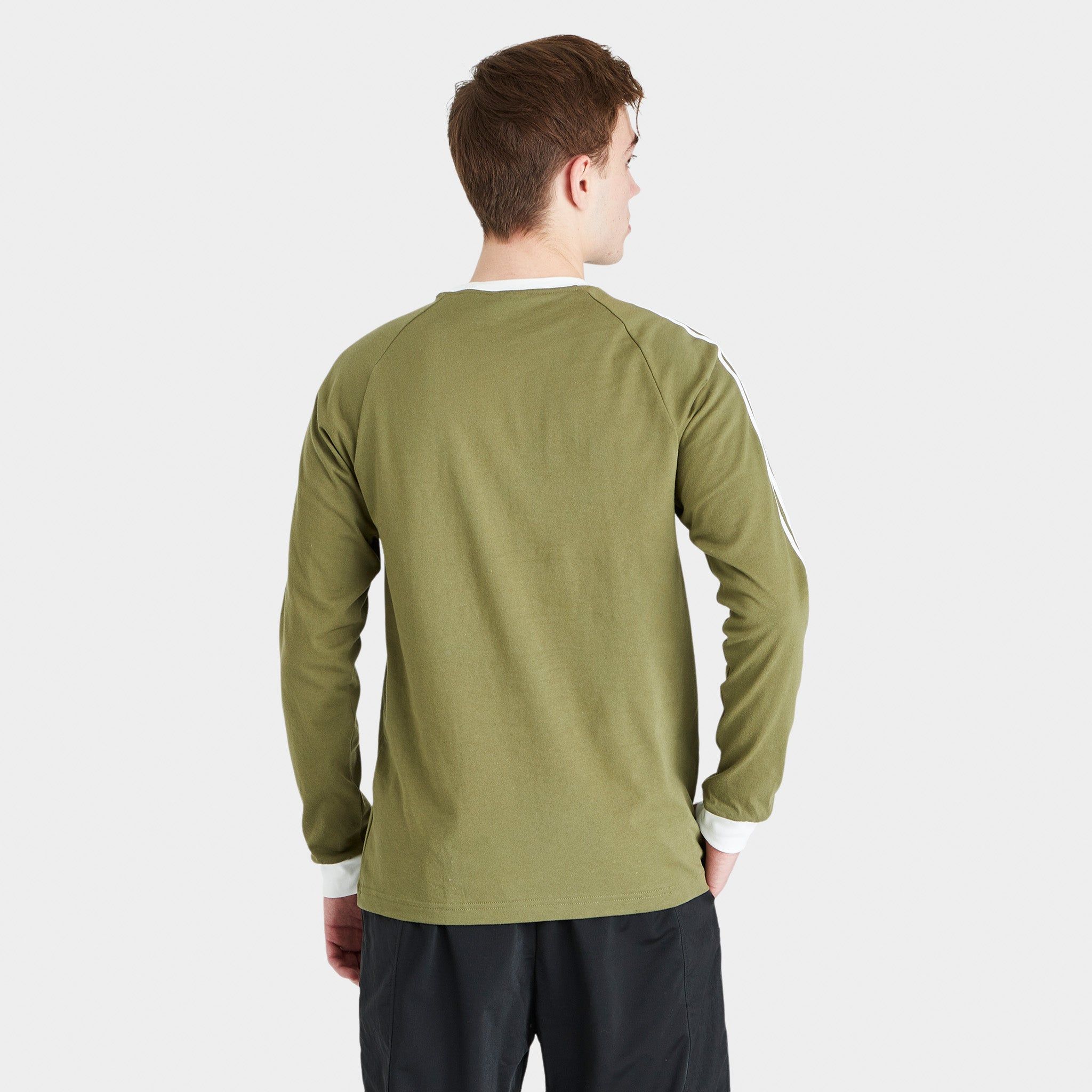 adidas Originals Adicolor Classics Three Stripes Long Sleeve T-shirt / Focus Olive sold by JD Sports product image thumbnail 2