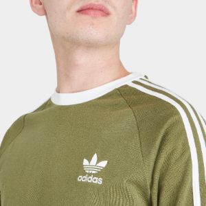 adidas Originals Adicolor Classics Three Stripes Long Sleeve T-shirt / Focus Olive sold by JD Sports