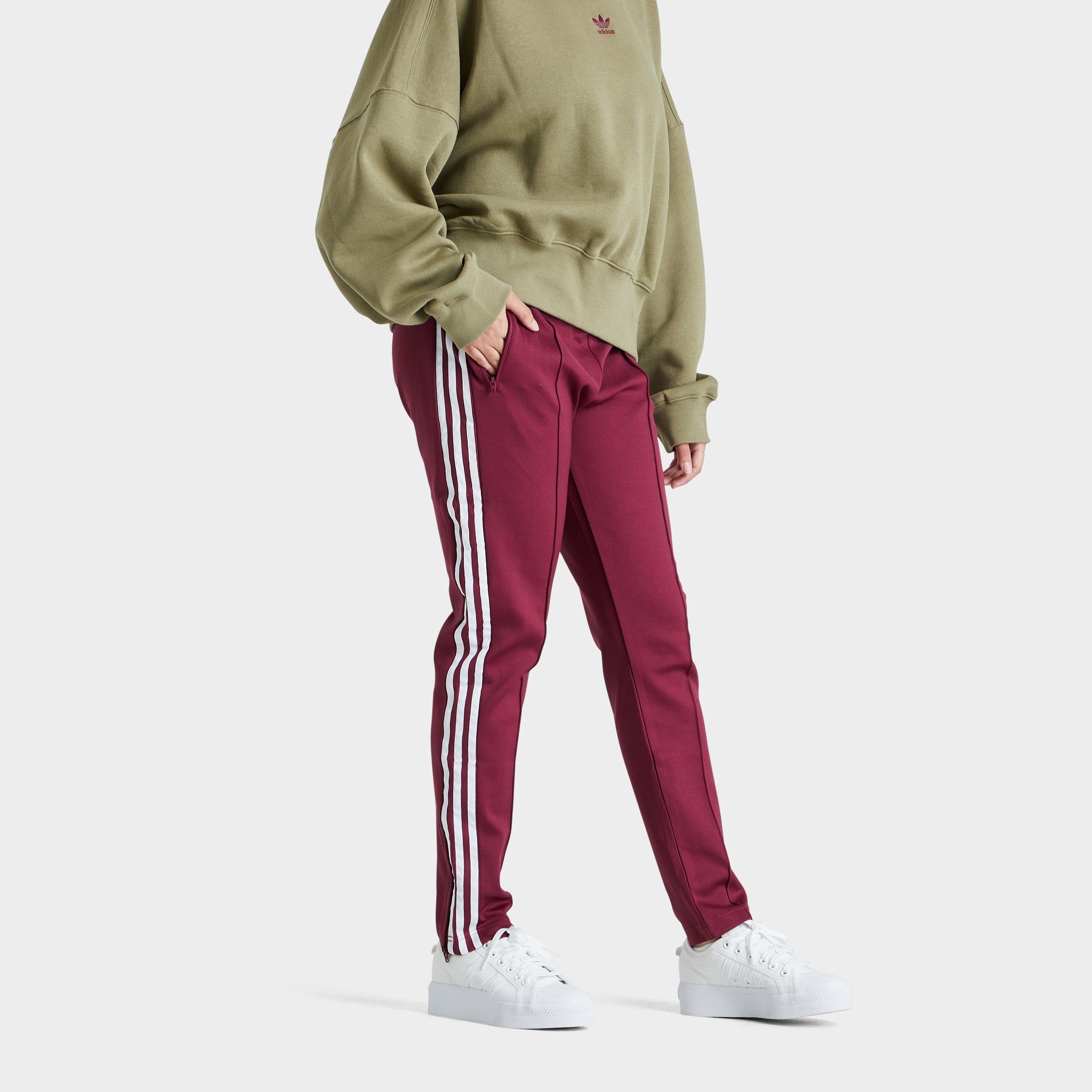 adidas Originals Women’s Primeblue SST Track Pants / Victory Crimson sold by JD Sports product image thumbnail 3