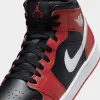 Jordan 1 Mid Black / White - Gym Red sold by JD Sports