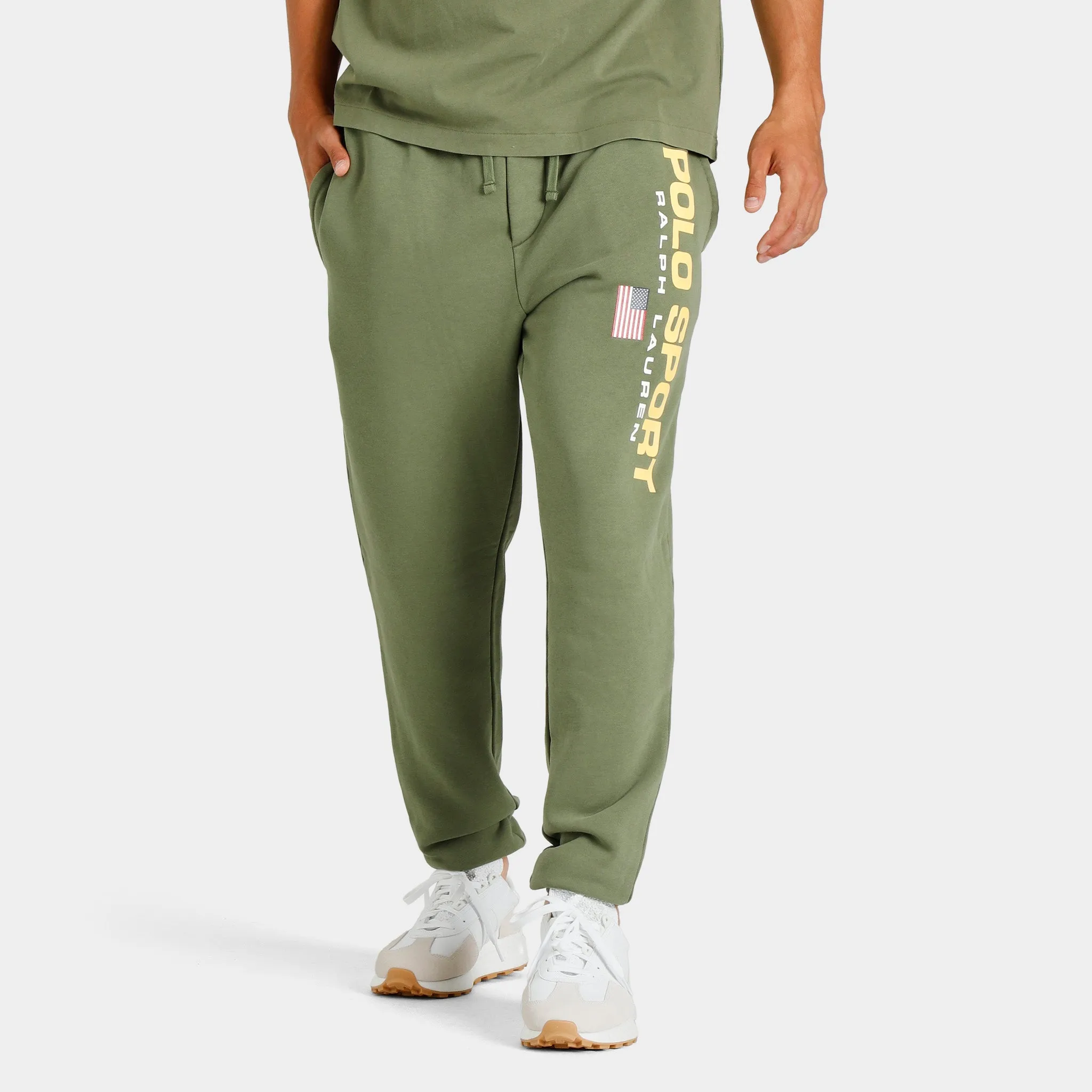 Ralph Lauren Sport Fleece Joggers / Army Olive sold by JD Sports