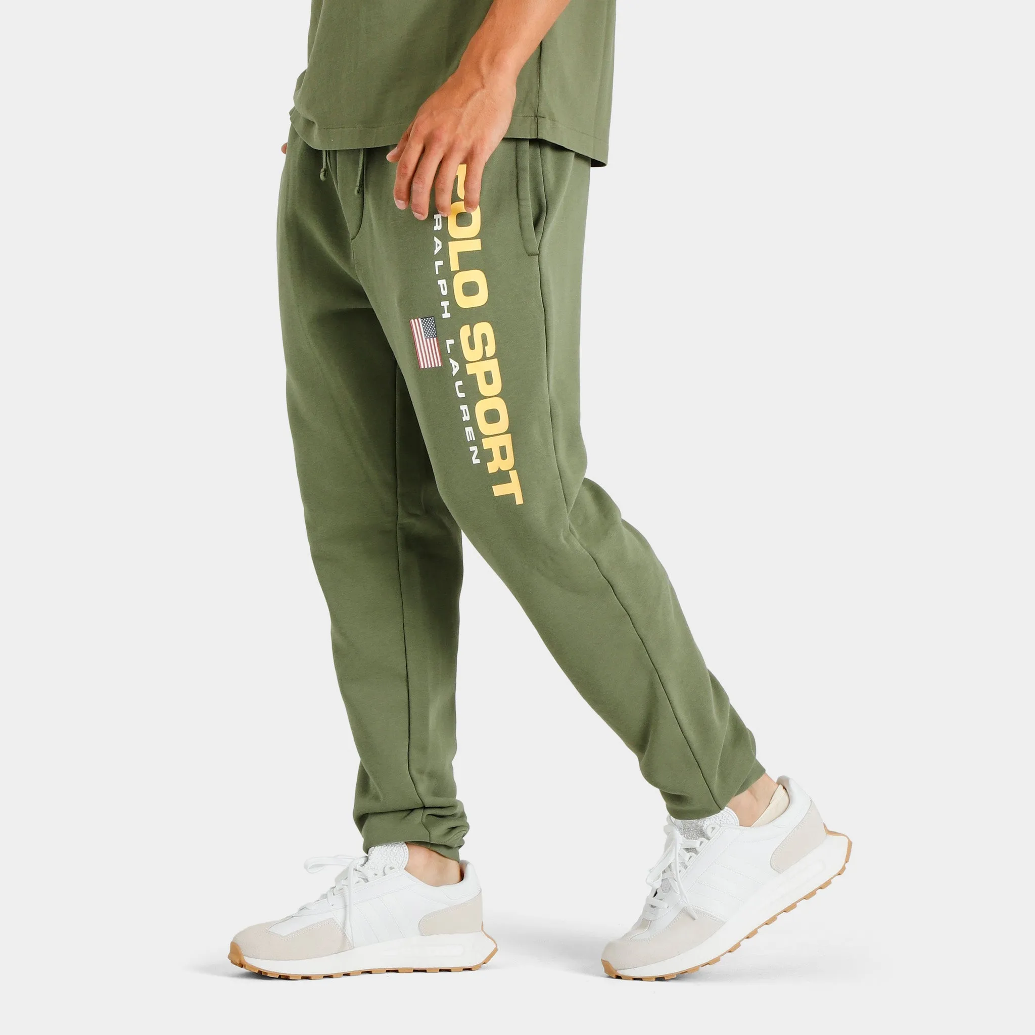 Ralph Lauren Sport Fleece Joggers / Army Olive sold by JD Sports product image thumbnail 4