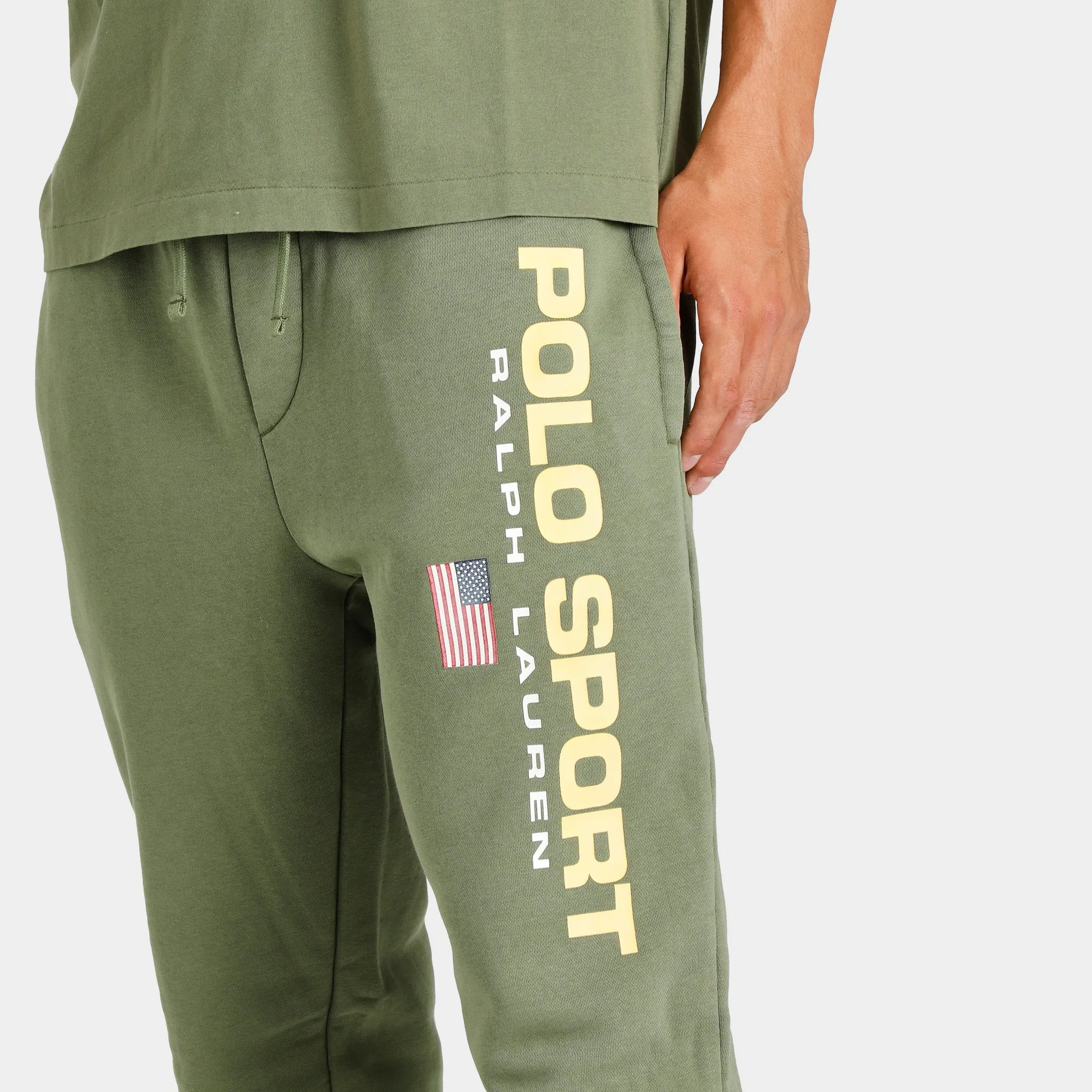 Ralph Lauren Sport Fleece Joggers / Army Olive sold by JD Sports product image thumbnail 5