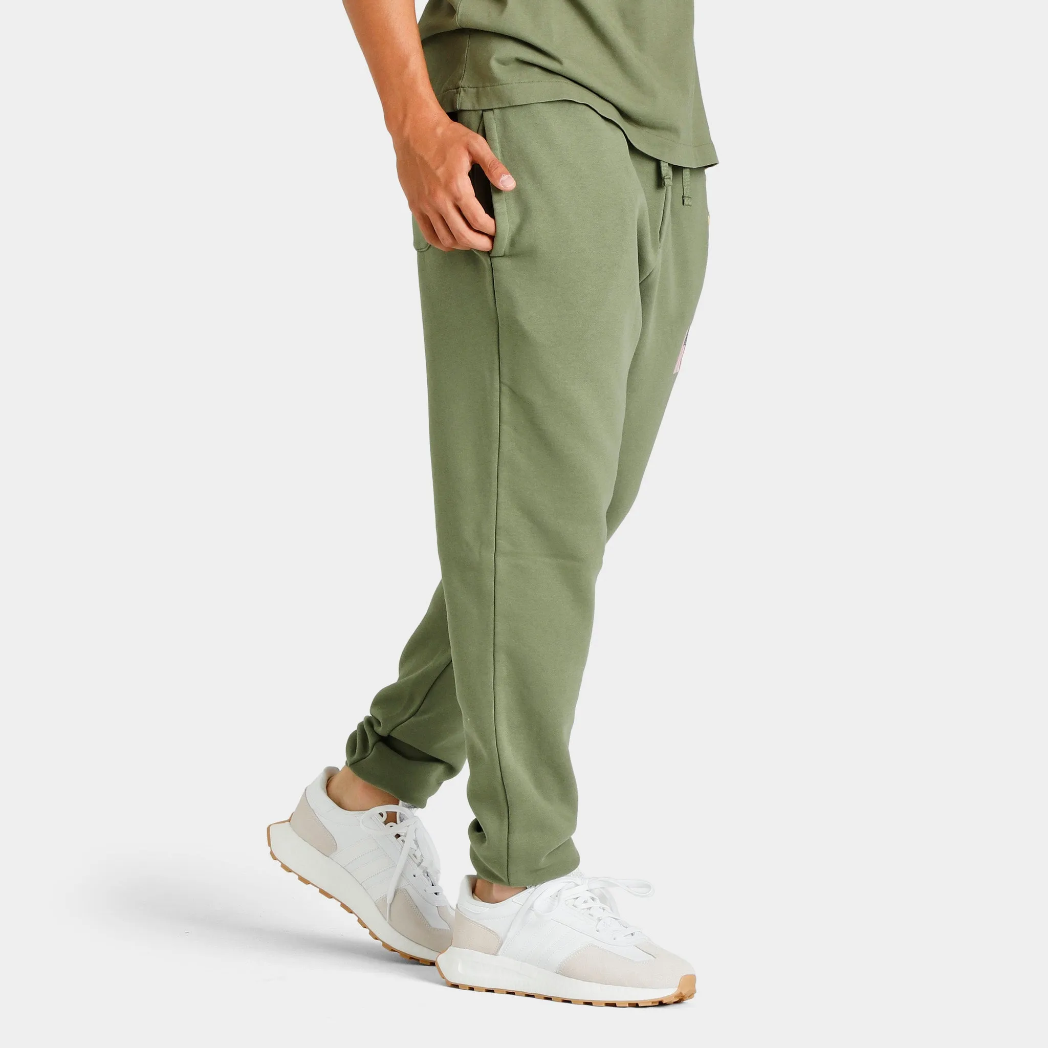 Ralph Lauren Sport Fleece Joggers / Army Olive sold by JD Sports product image thumbnail 3