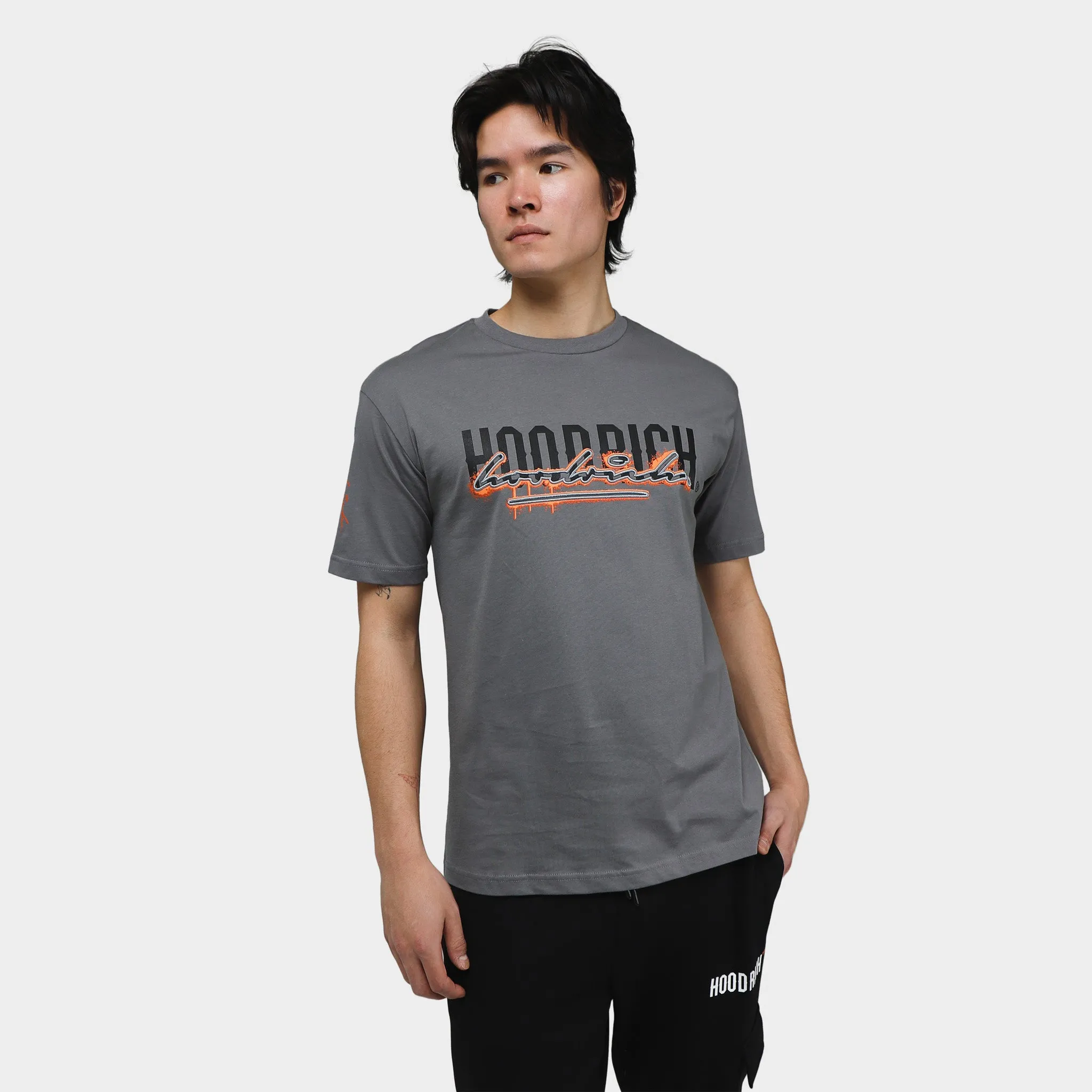 Hoodrich Splatter T-Shirt Lava Smoke / Black - Persimmon Orange sold by JD Sports