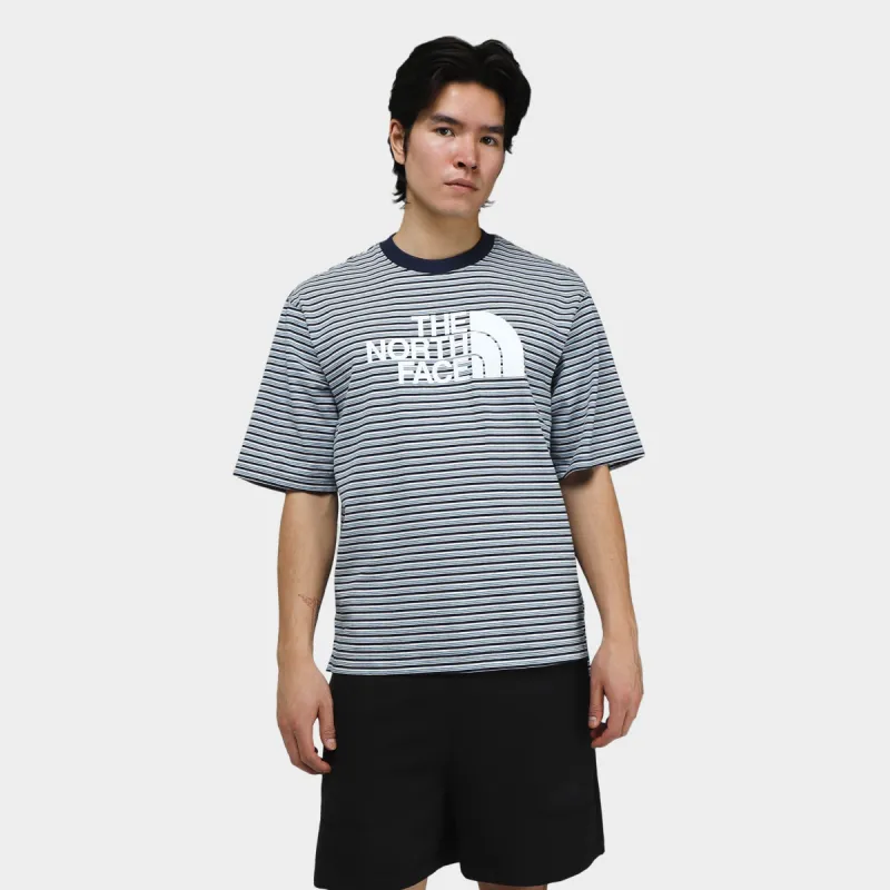 The North Face Striped Half Dome Easy T-shirt / Summit Navy sold by JD Sports