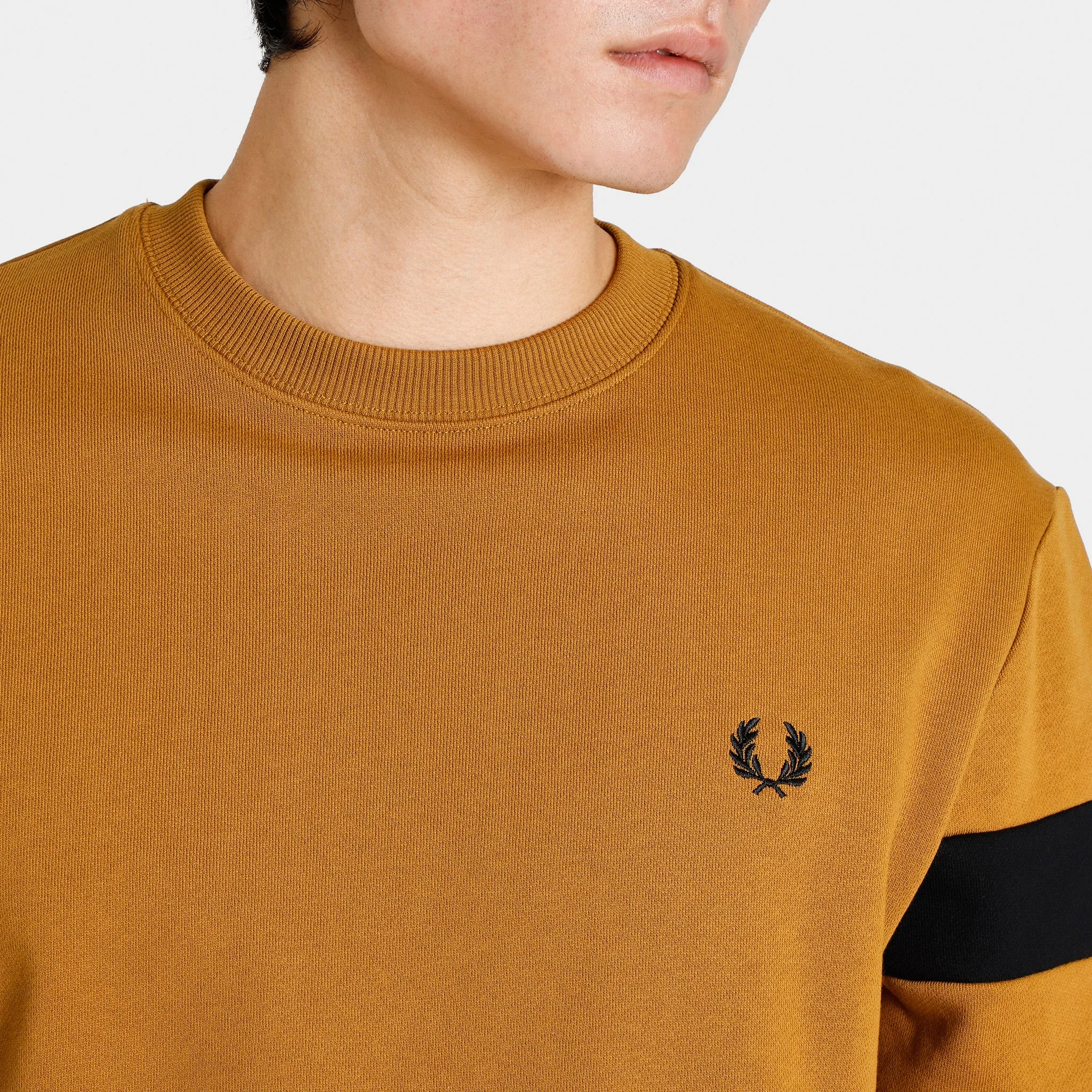Fred Perry Tipped Sleeve Sweatshirt / Dark Caramel sold by JD Sports product image thumbnail 4