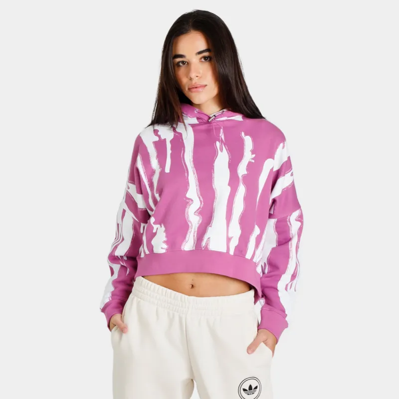 adidas Women's Pullover Hoodie Semi Pulse Lilac / White sold by JD Sports