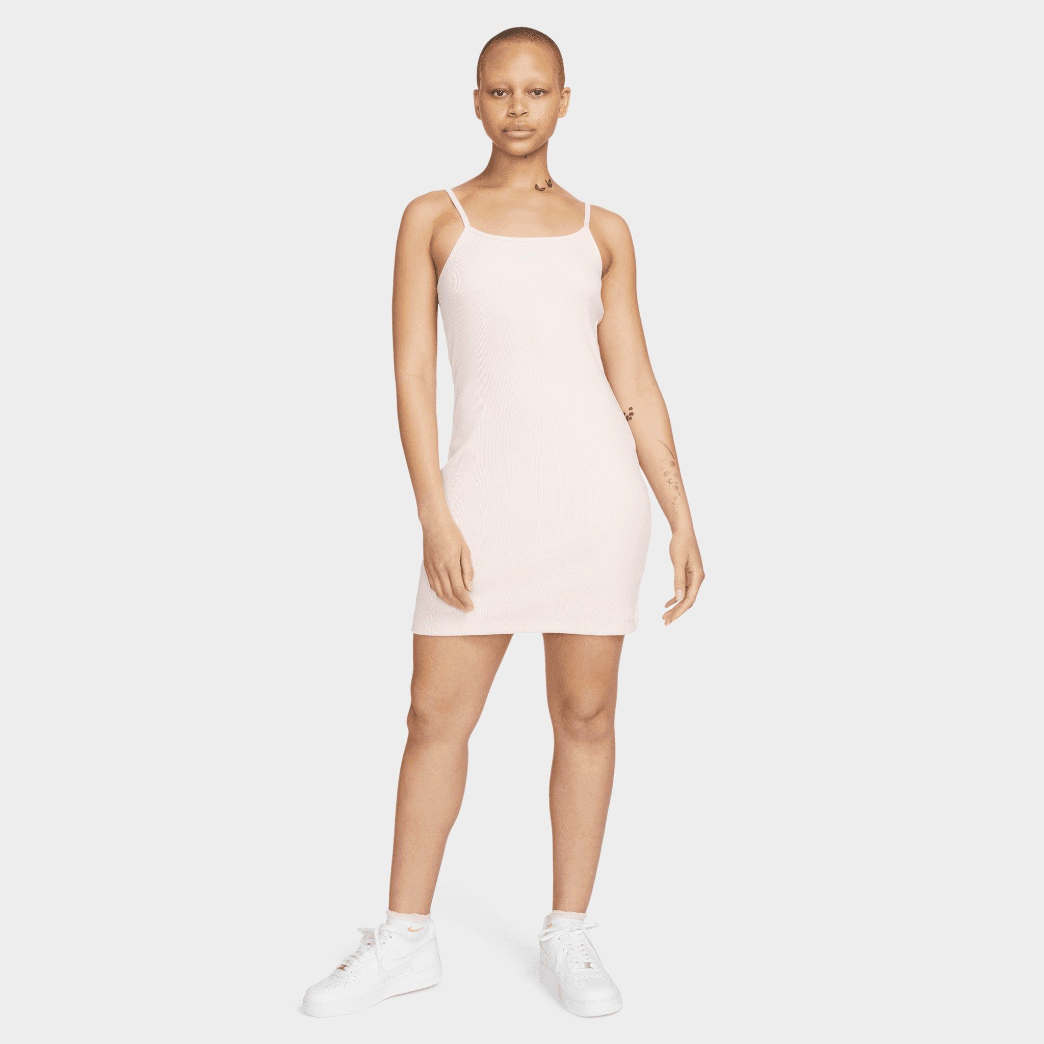 Nike Women’s Sportswear Essential Ribbed Dress Atmosphere / White sold by JD Sports product image thumbnail 4