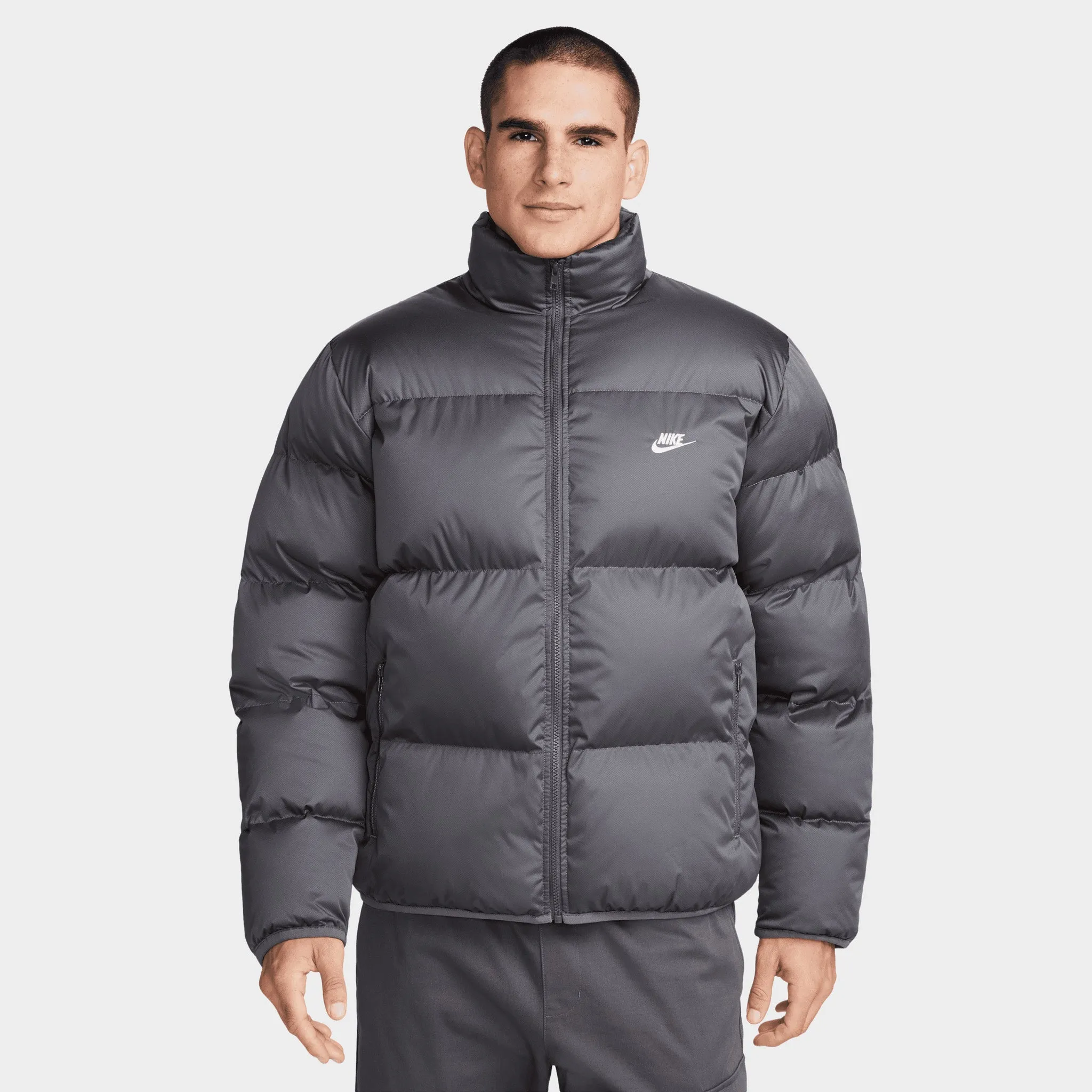 Nike Sportswear Club Puffer Jacket Iron Grey / White sold by JD Sports