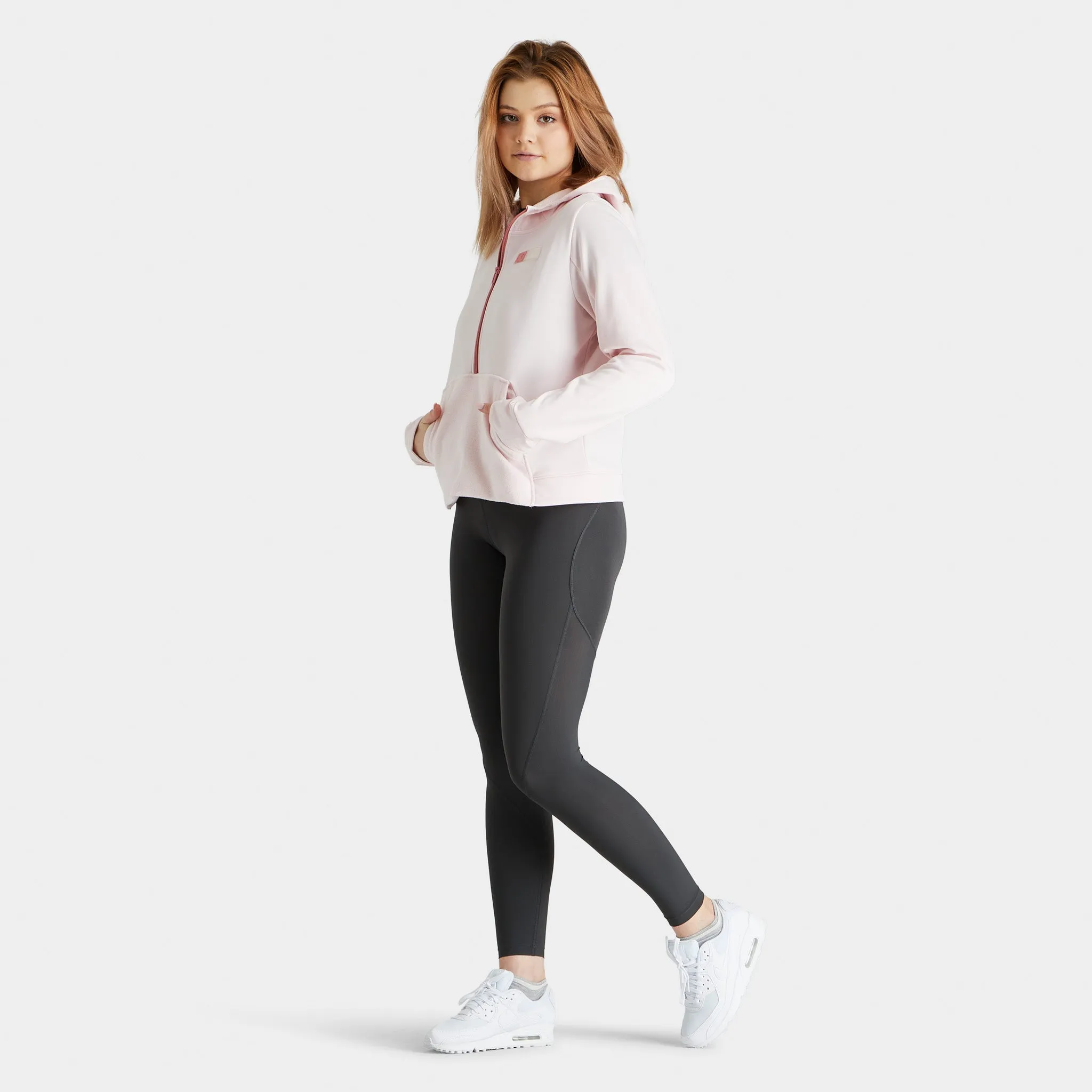 Under Armour Women's Armour Mixed Media Half Zip Hoodie / Pink sold by JD Sports product image thumbnail 4