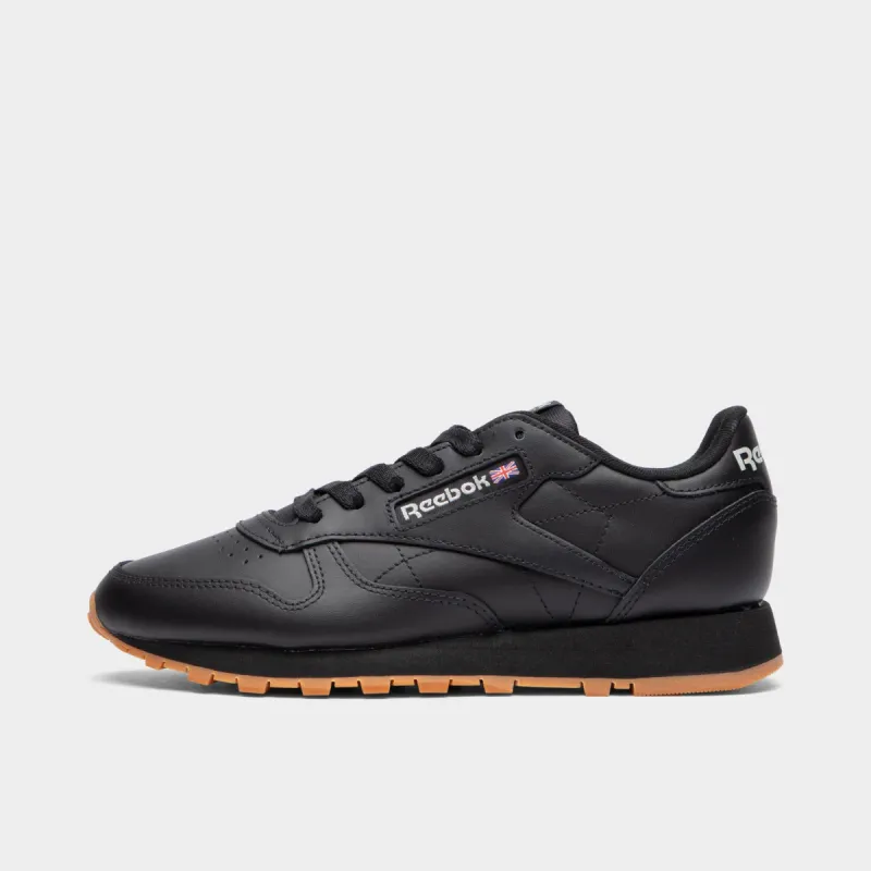 Reebok Women’s Classic Leather Core Black / Pure Grey 5 - Rubber Gum sold by JD Sports