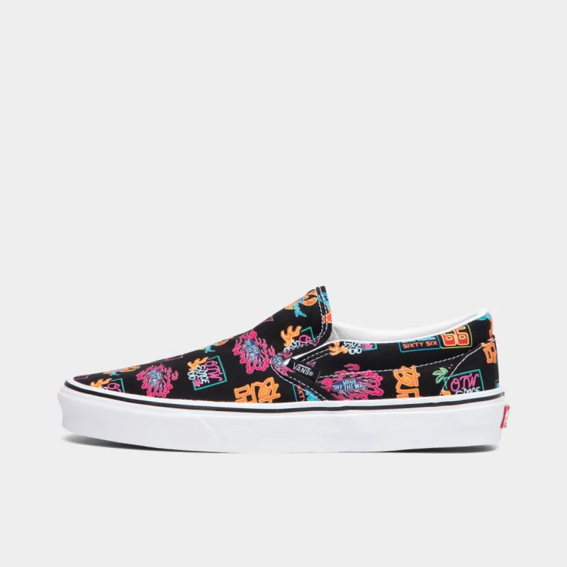 Vans Classic Slip-On Black / Neon sold by JD Sports