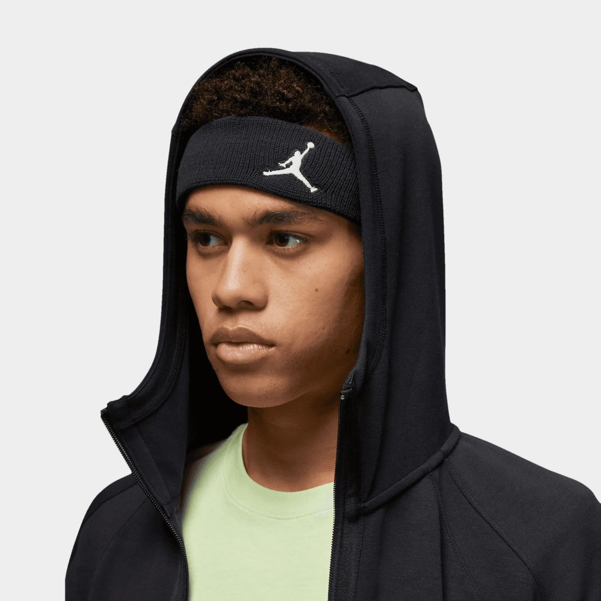 Jordan Dri-FIT Sport Air Fleece Full-Zip Hoodie Black / Black sold by JD Sports product image thumbnail 4