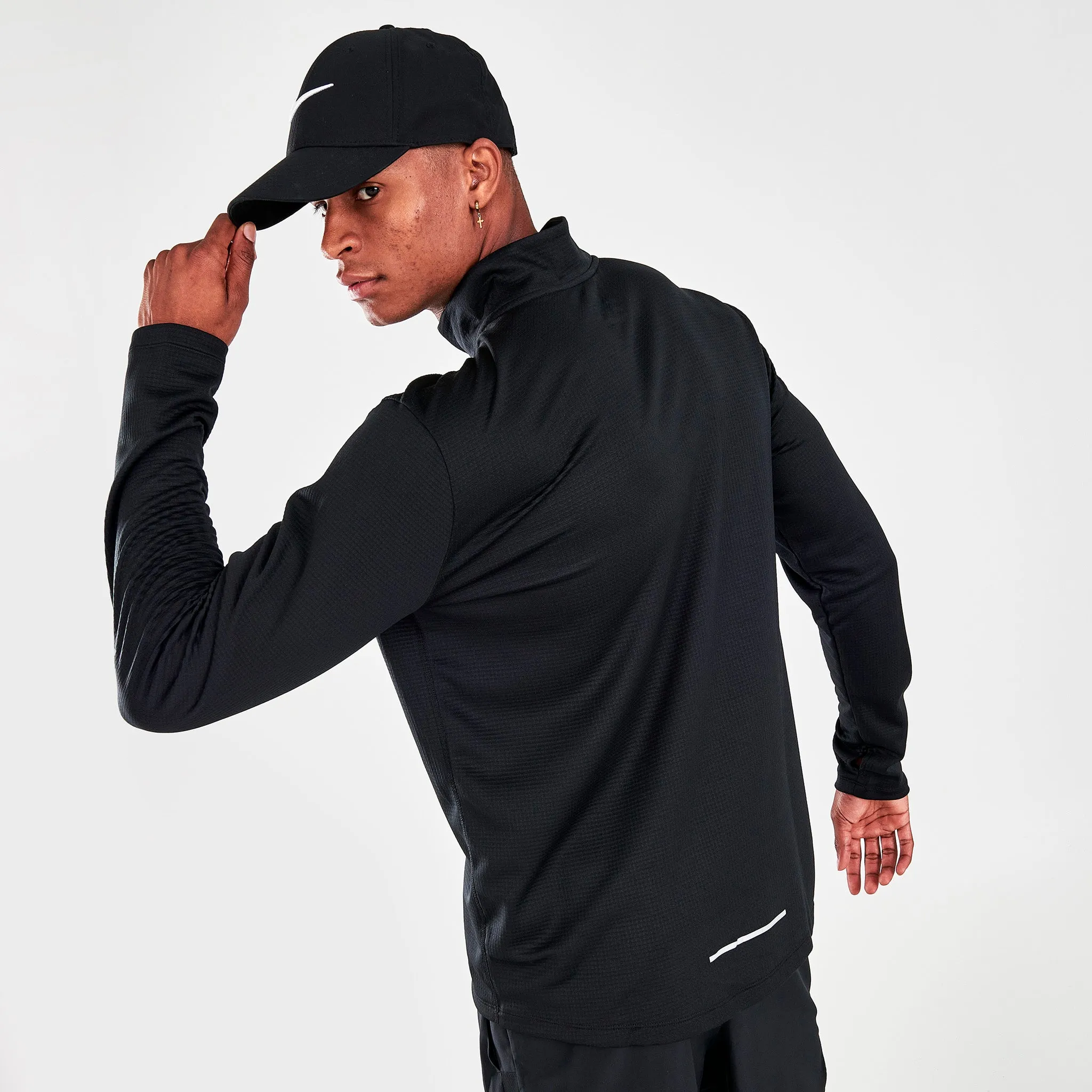 Nike Pacer Half-Zip Running Shirt Black / Black - Reflective Silver sold by JD Sports product image thumbnail 2