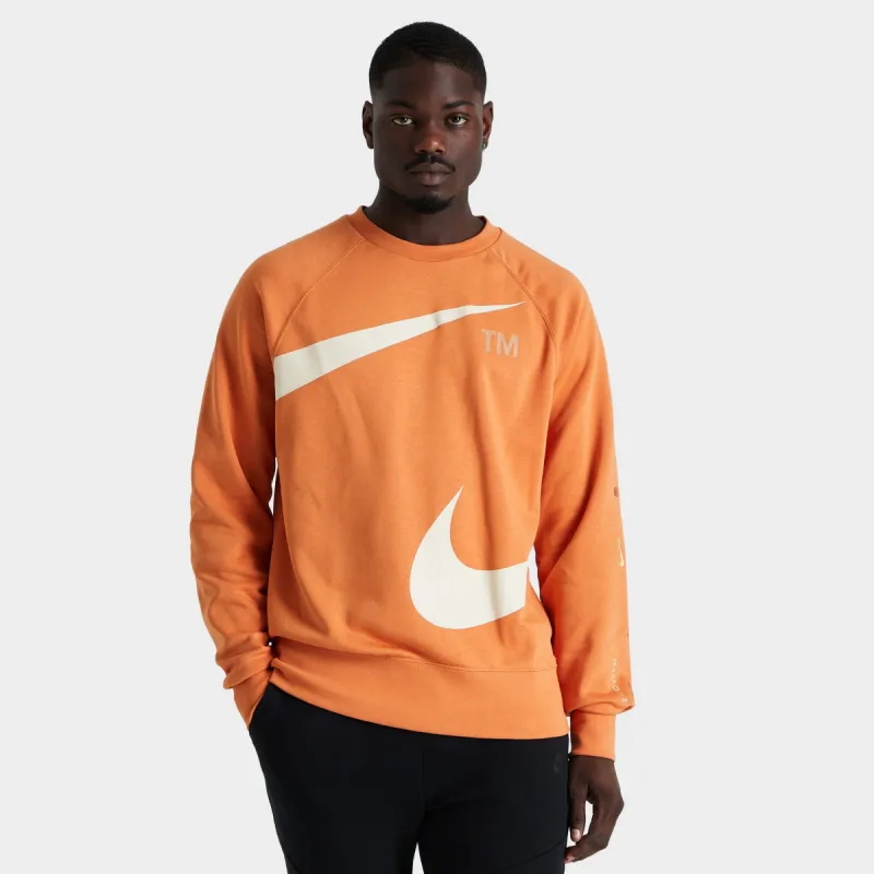 Nike Sportswear Swoosh Fleece Crewneck Hot Curry / Pearl White - Canvas sold by JD Sports