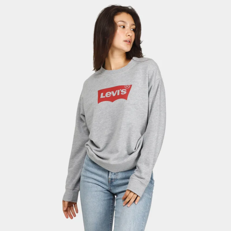 Levi's Women's Graphic Standard Crewneck / Heather Grey sold by JD Sports