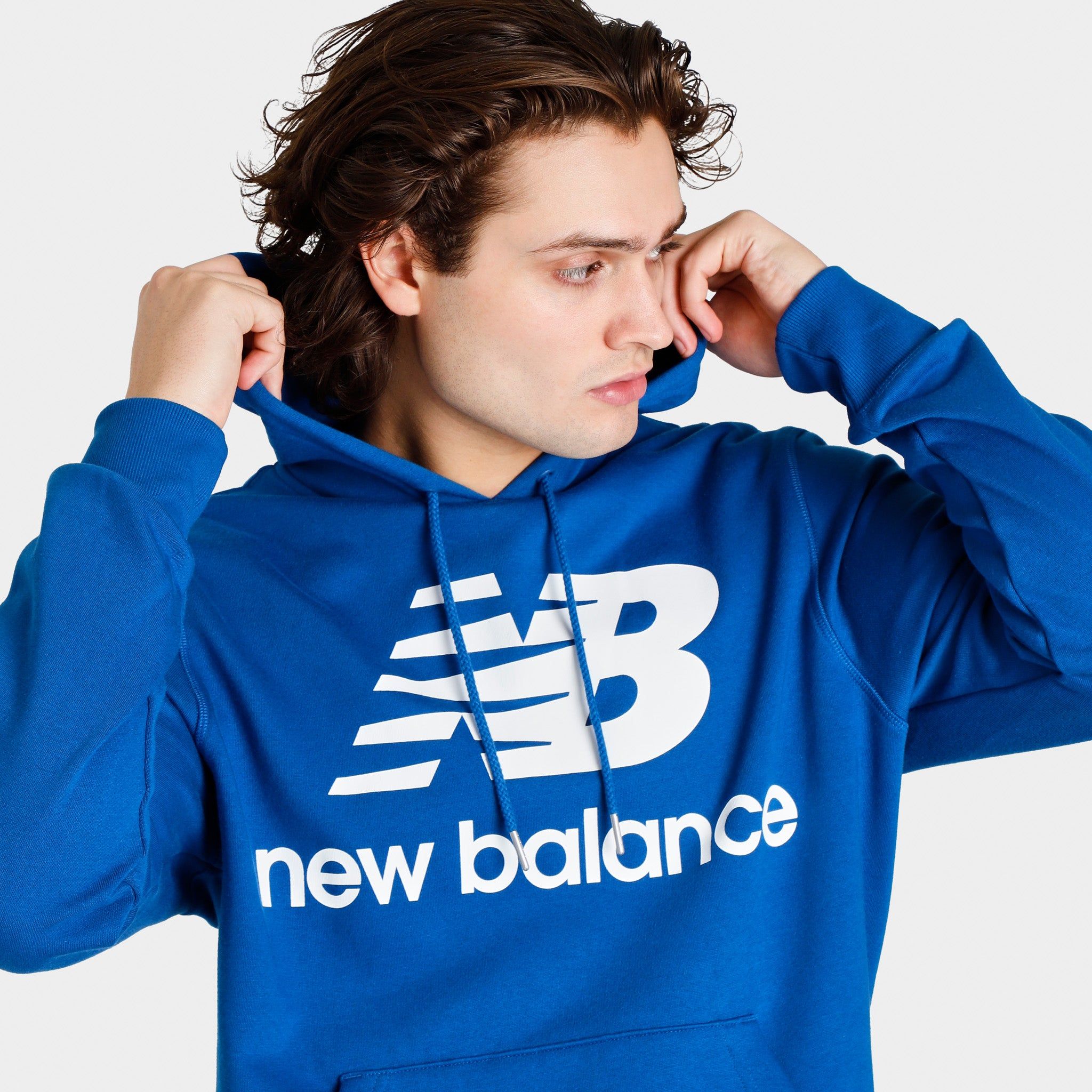 New Balance Essential Stacked Pullover Hoodie / Blue Groove sold by JD Sports product image thumbnail 3