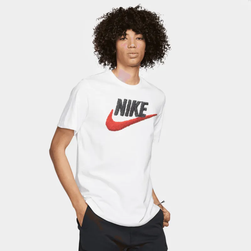 Nike Sportswear Brand Mark T-shirt White / Black - Habanero Red made by Nike