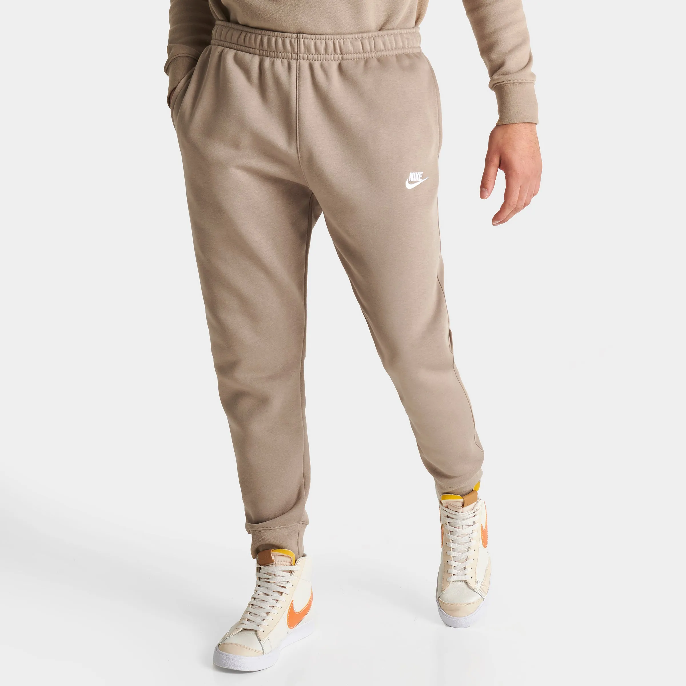 Nike Sportswear Club Fleece Joggers Khaki / White sold by JD Sports