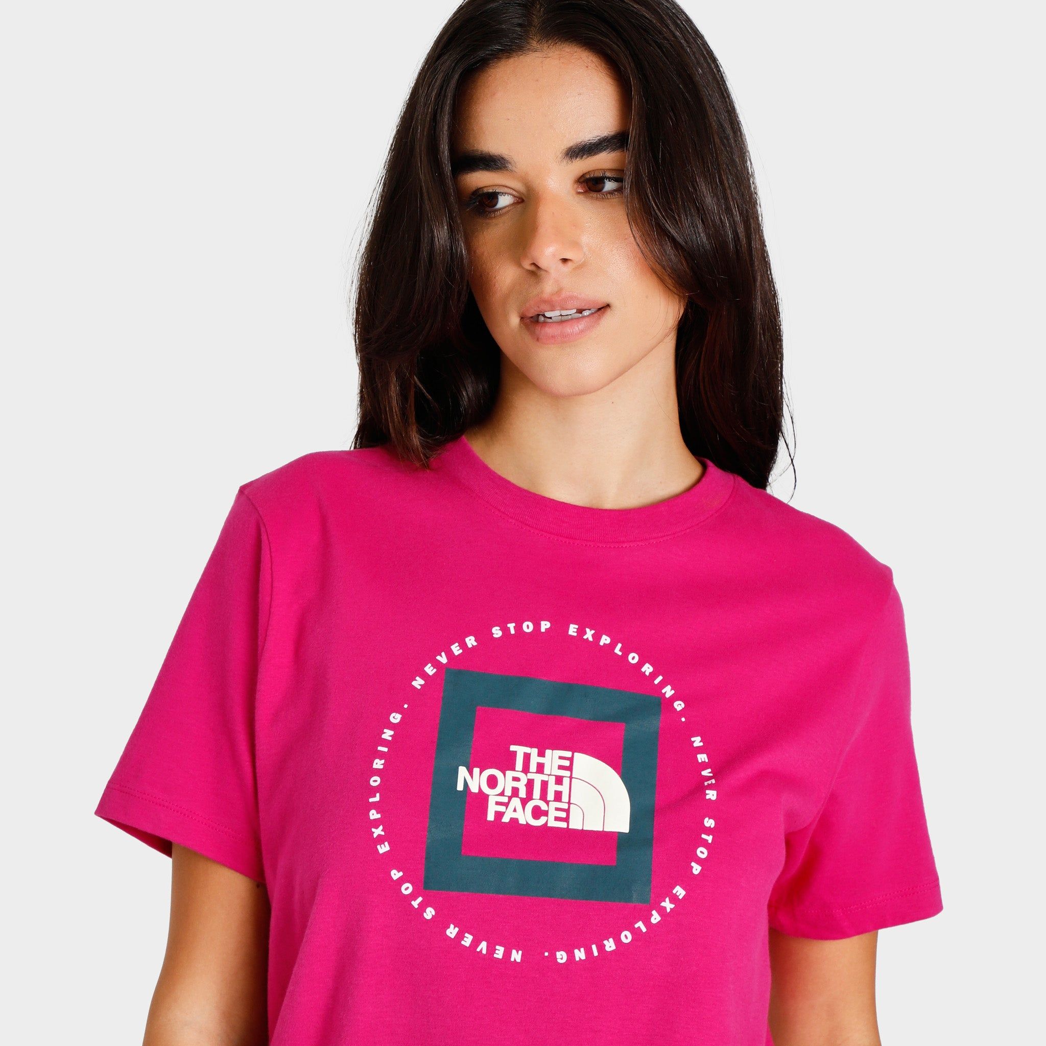 The North Face Women's Geo NSE T-shirt Fuschia Pink / Ponderosa Green sold by JD Sports product image thumbnail 3