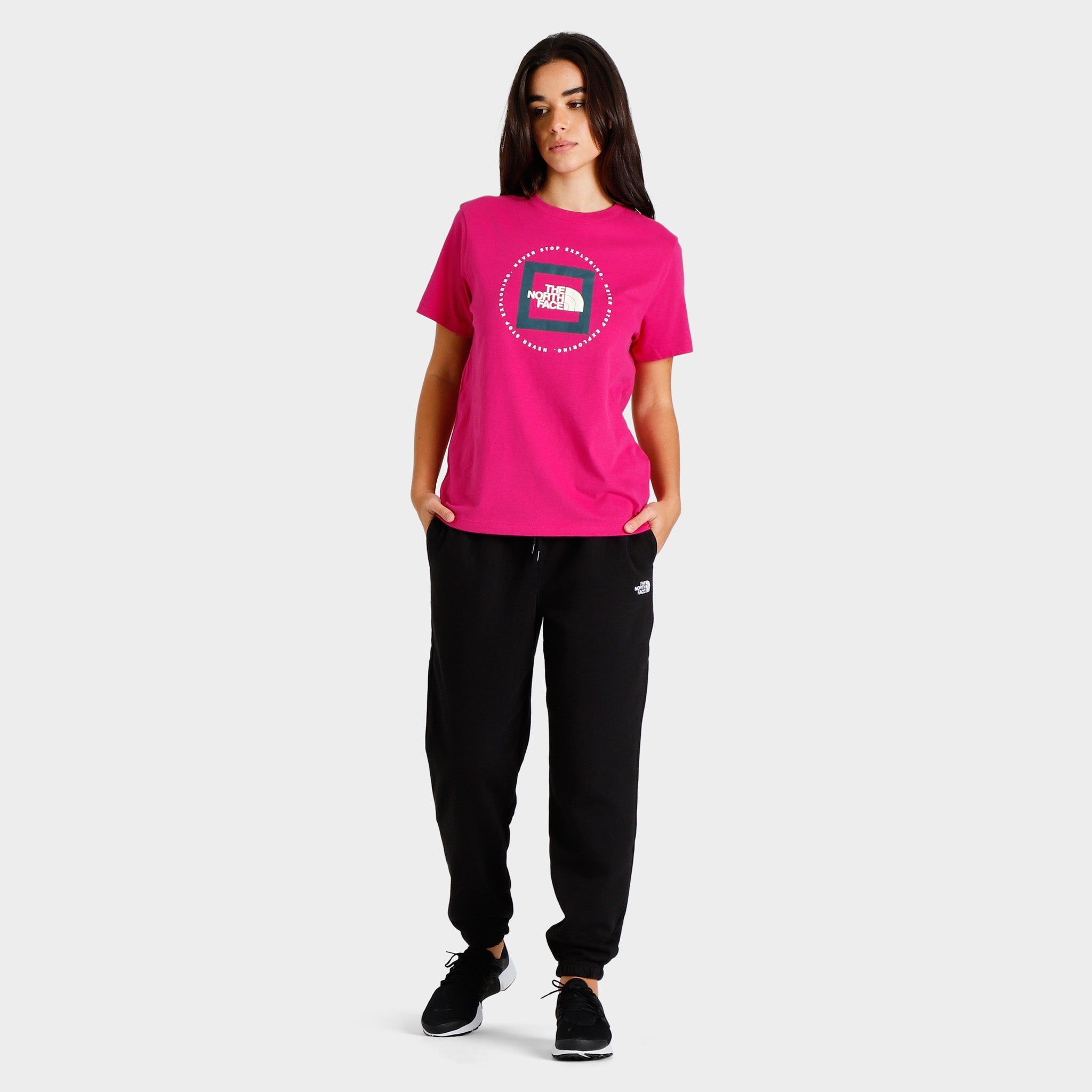The North Face Women's Geo NSE T-shirt Fuschia Pink / Ponderosa Green sold by JD Sports product image thumbnail 5