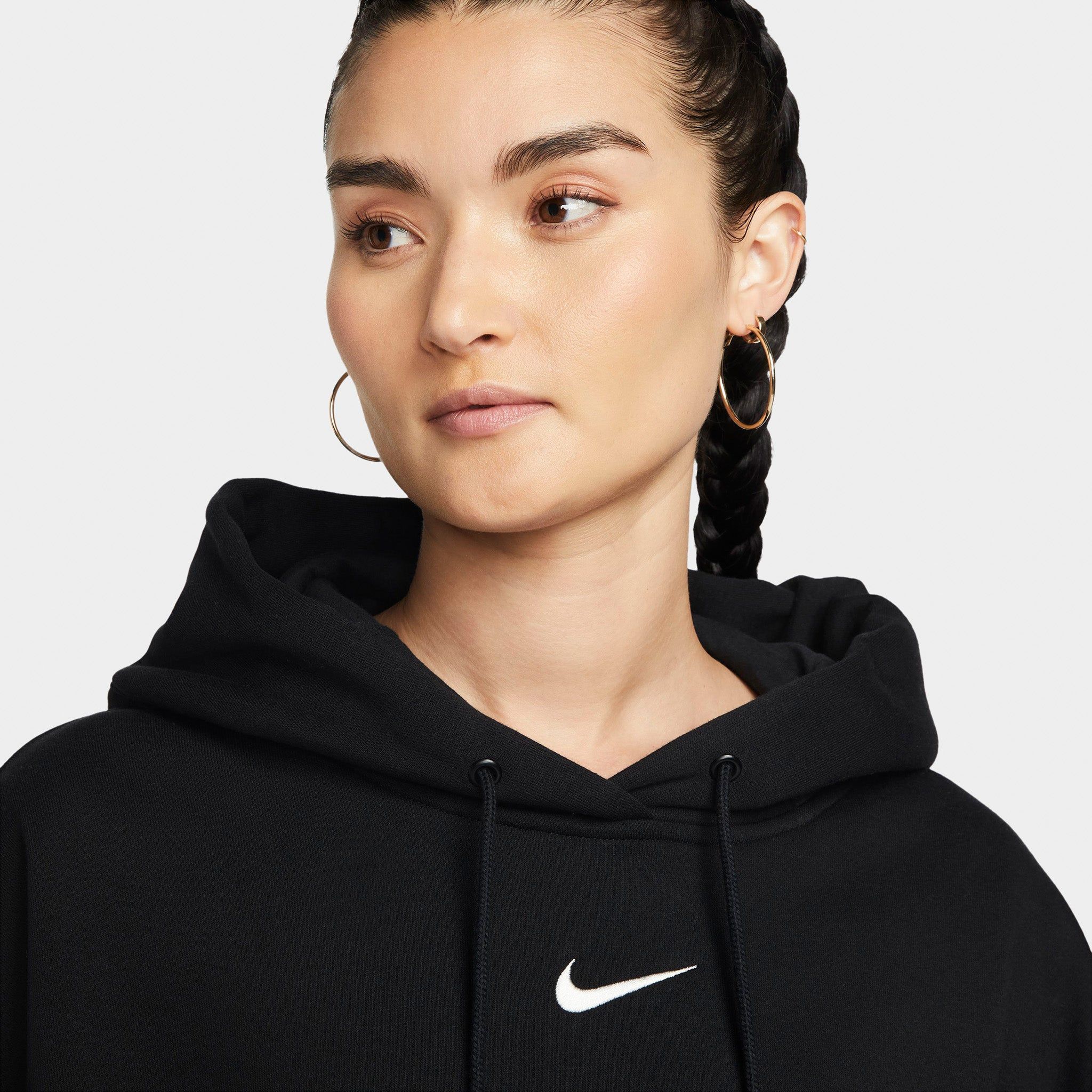Nike Women's Phoenix Fleece Pullover Hoodie Black / Sail sold by JD Sports product image thumbnail 3