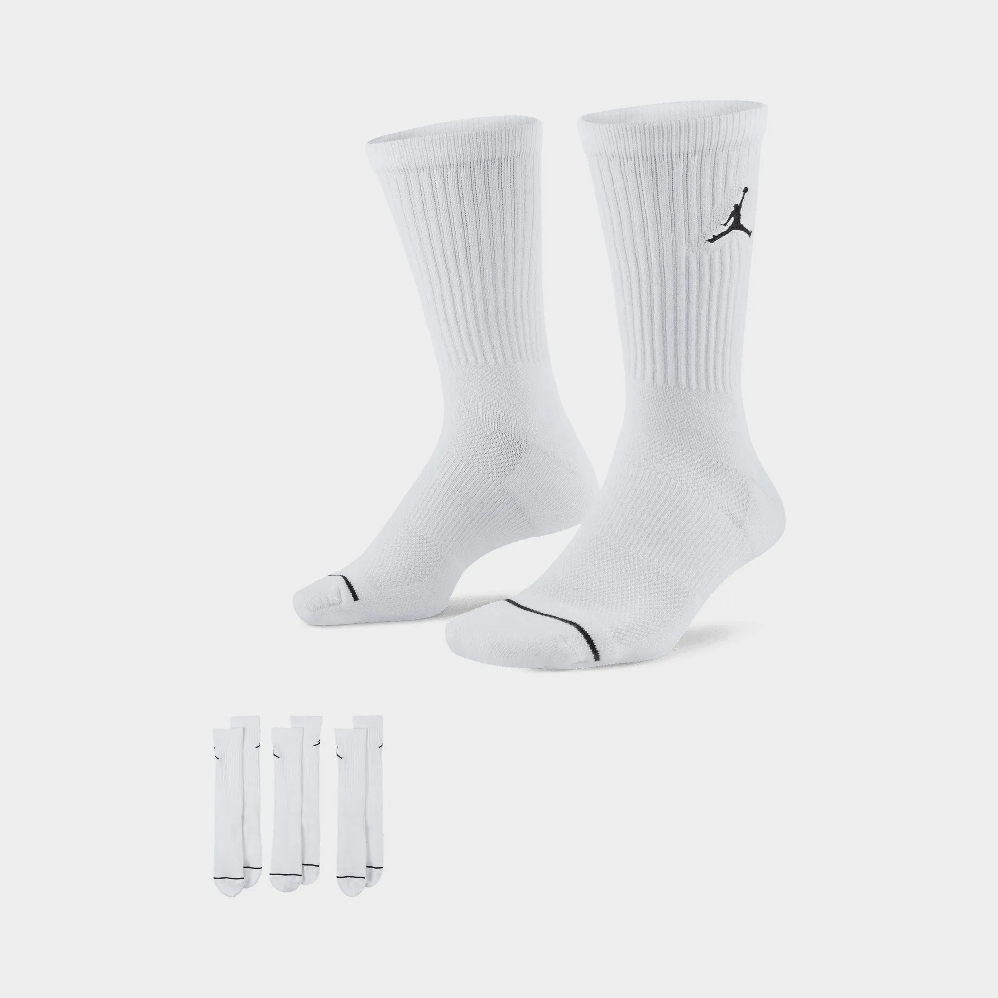 Jordan Everyday Max Crew Socks - 3 Pack White / White - Black sold by JD Sports product image thumbnail 5