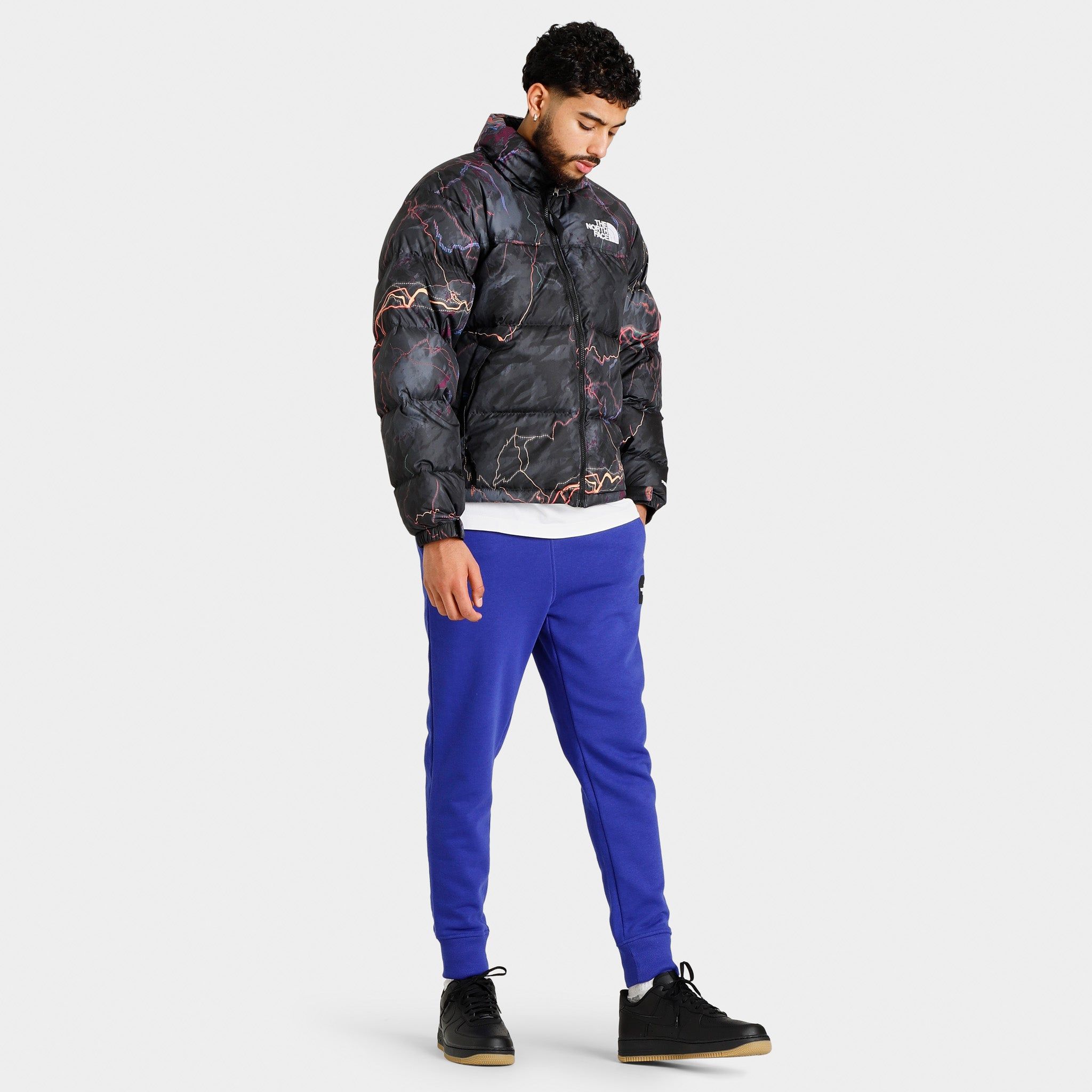 The North Face 1996 Retro Nuptse Jacket / TNF Black Trail Glow Print sold by JD Sports product image thumbnail 6