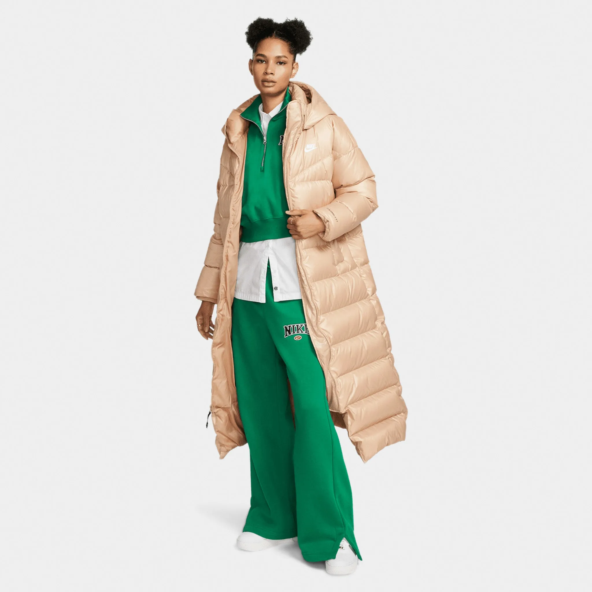 Nike Women's Sportswear Phoenix Fleece Crop Quarter Zip Sweatshirt / Malachite sold by JD Sports product image thumbnail 4