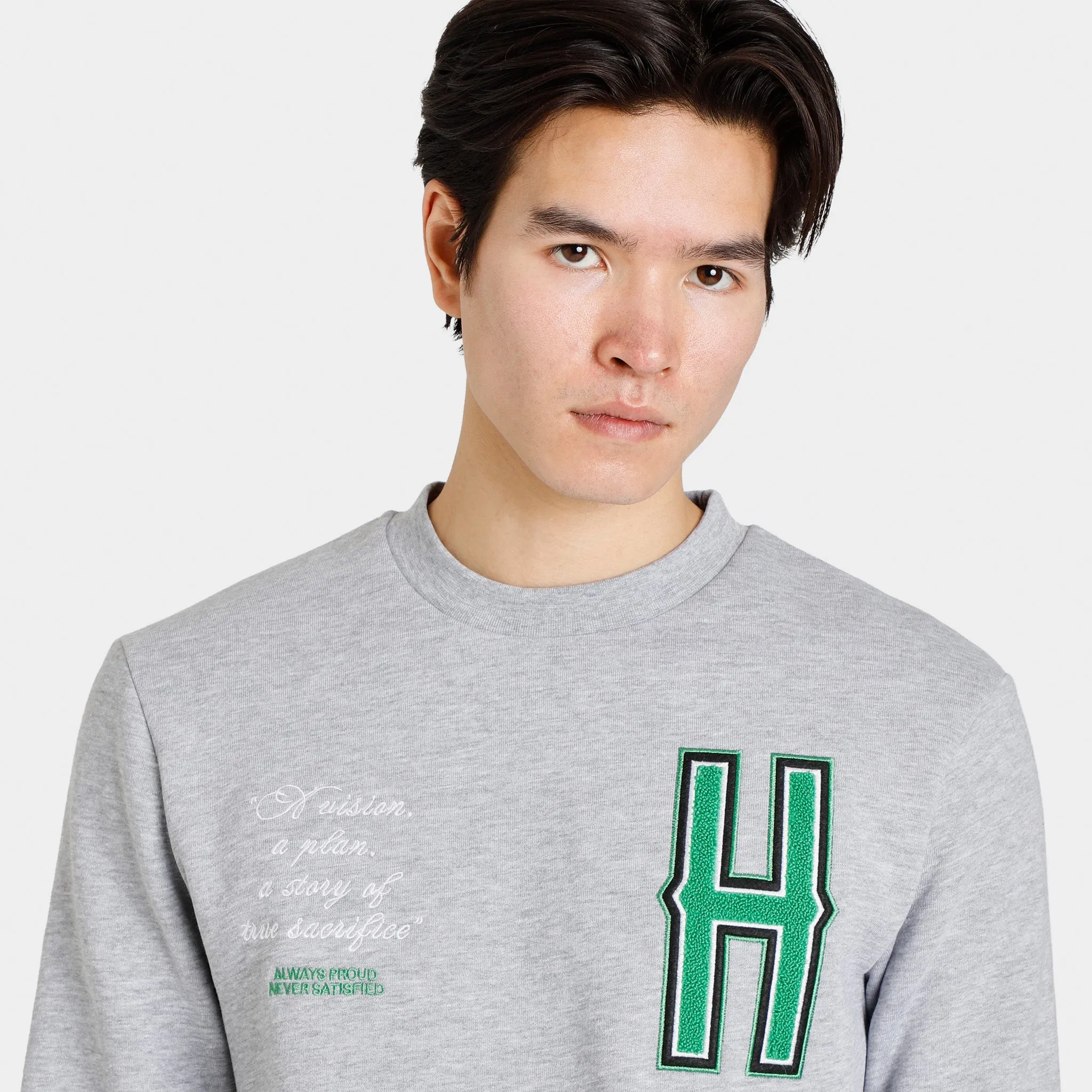 Hoodrich OG Pulse Crewneck Heather Grey / White - Green sold by JD Sports product image thumbnail 3