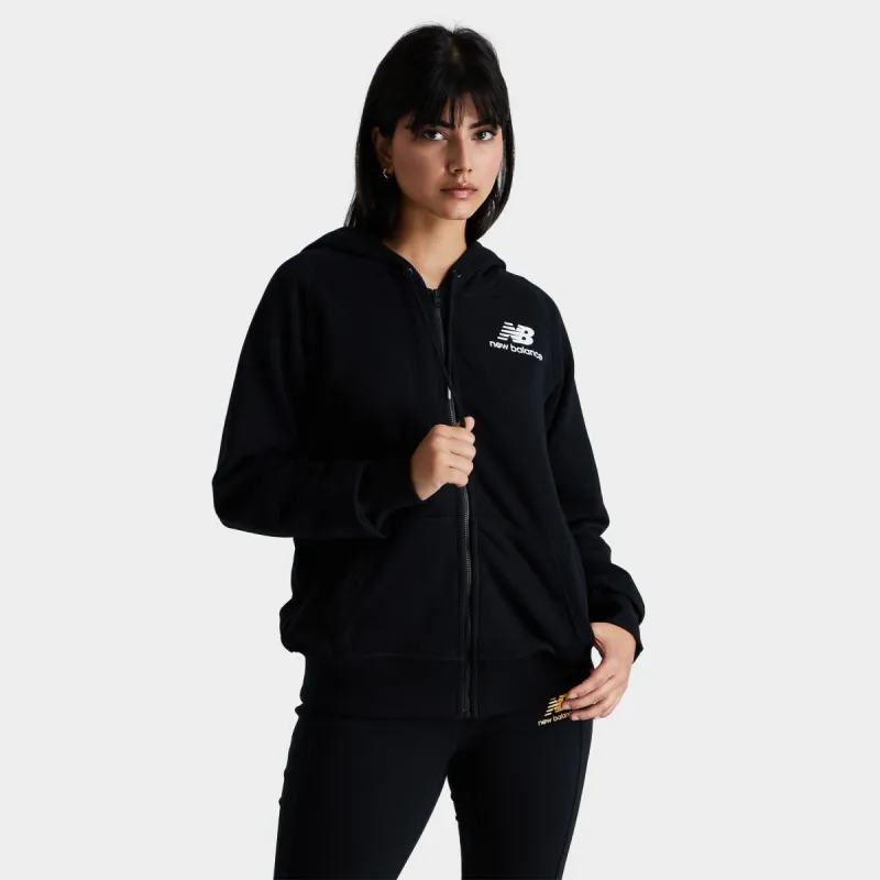 New Balance Women's Essentials Full Zip Hoodie / Black sold by JD Sports