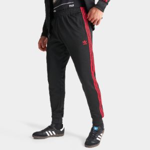 adidas Originals SST Track Pants Black / Better Scarlet sold by JD Sports