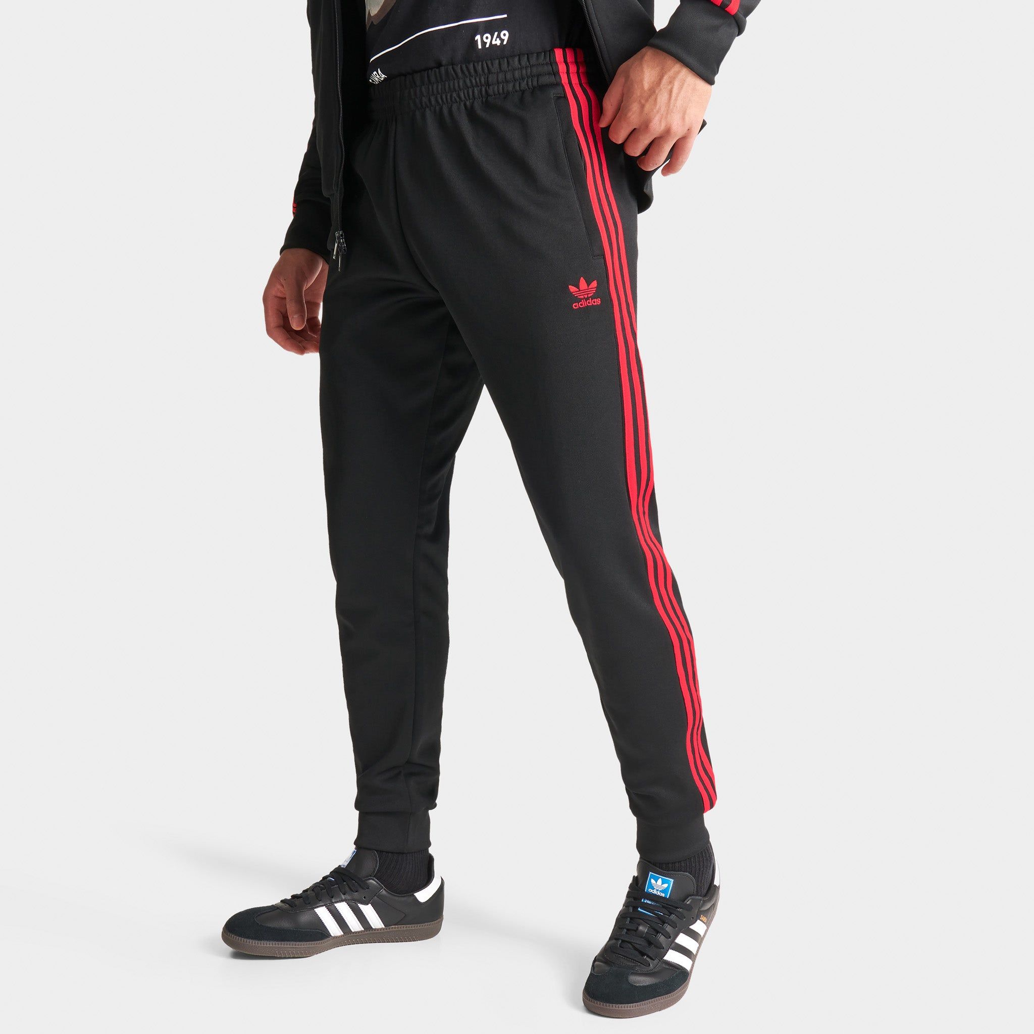 adidas Originals SST Track Pants Black / Better Scarlet sold by JD Sports product image thumbnail 3