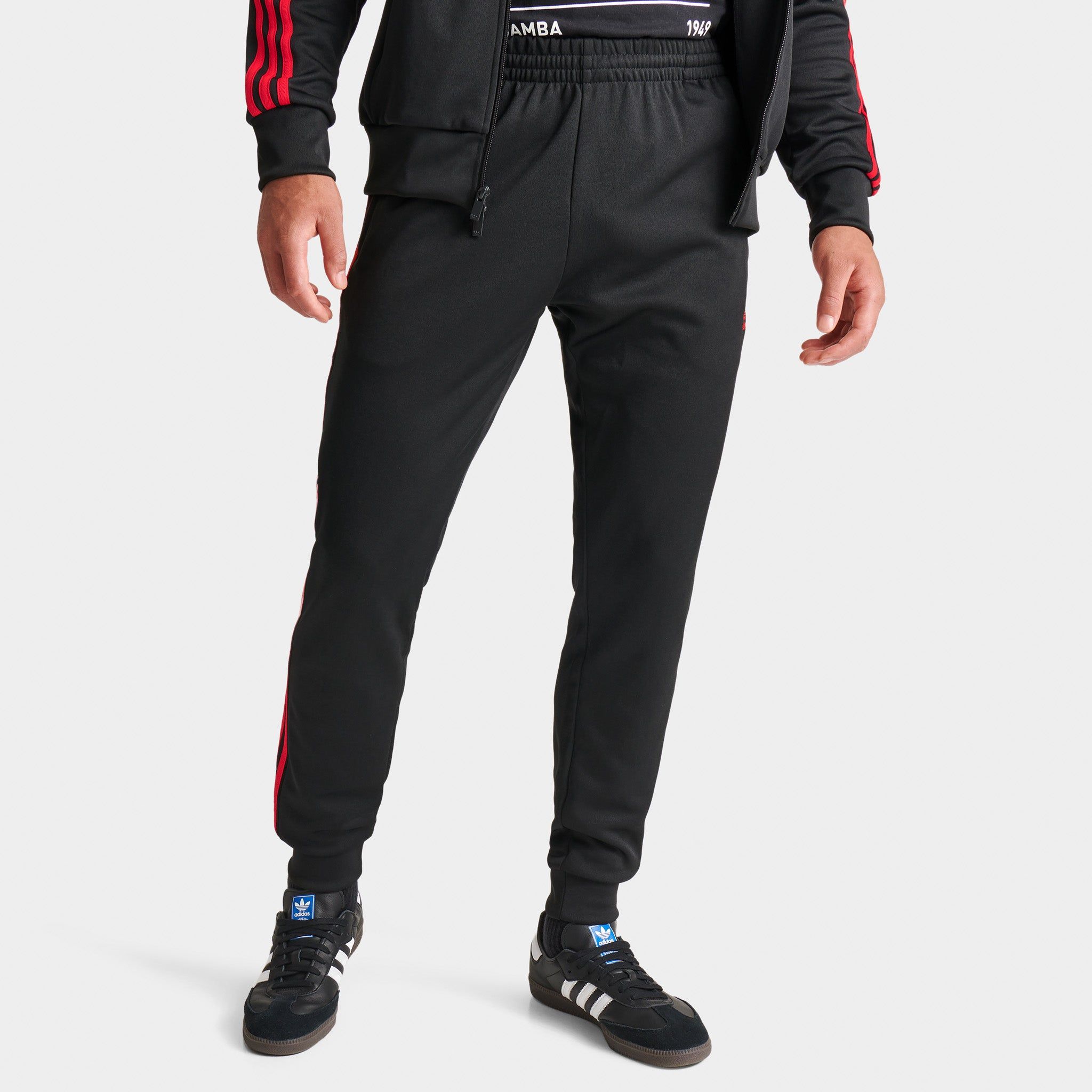 adidas Originals SST Track Pants Black / Better Scarlet sold by JD Sports