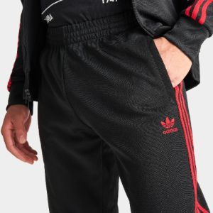 adidas Originals SST Track Pants Black / Better Scarlet sold by JD Sports