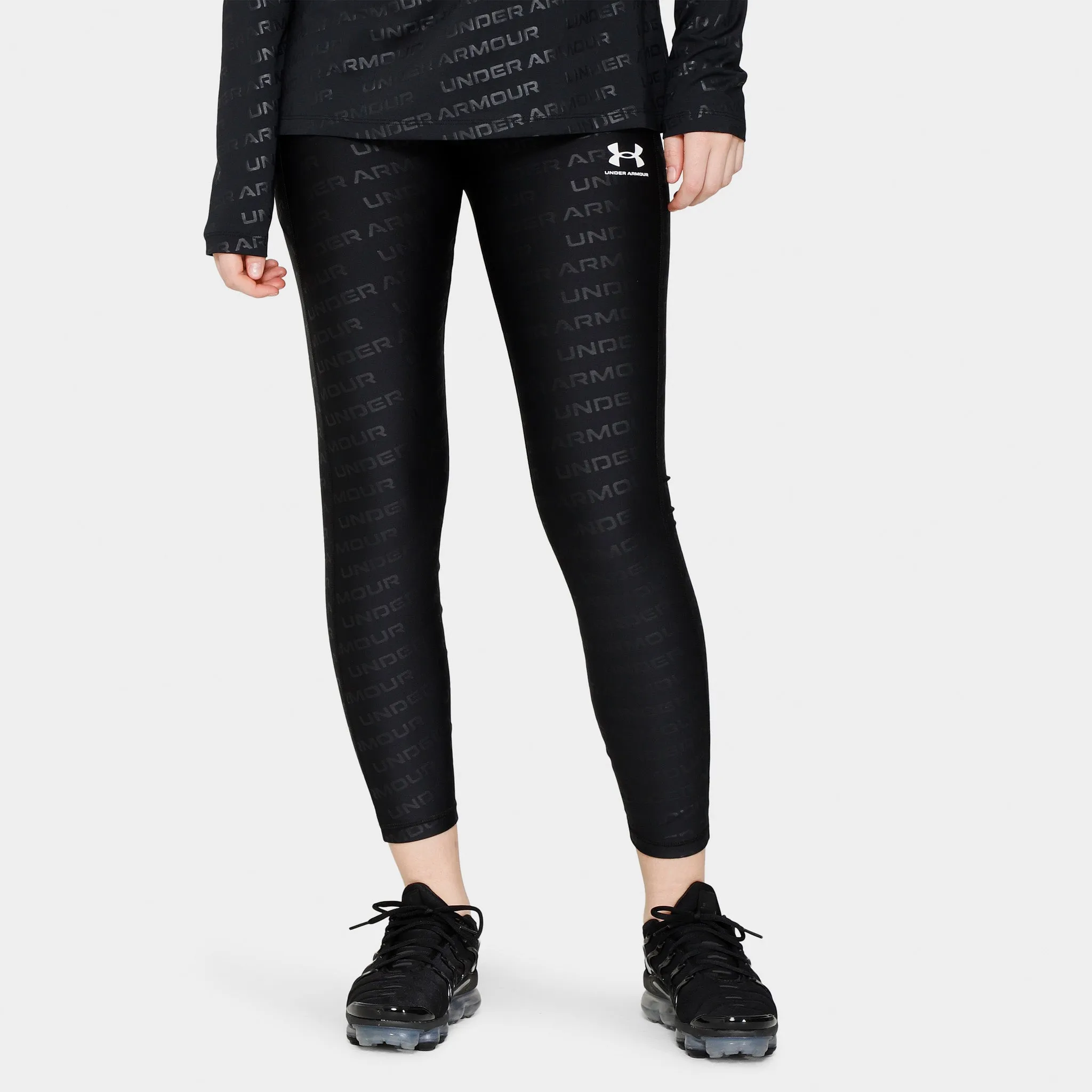 Under Armour Women's Emboss Leggings Black / White sold by JD Sports