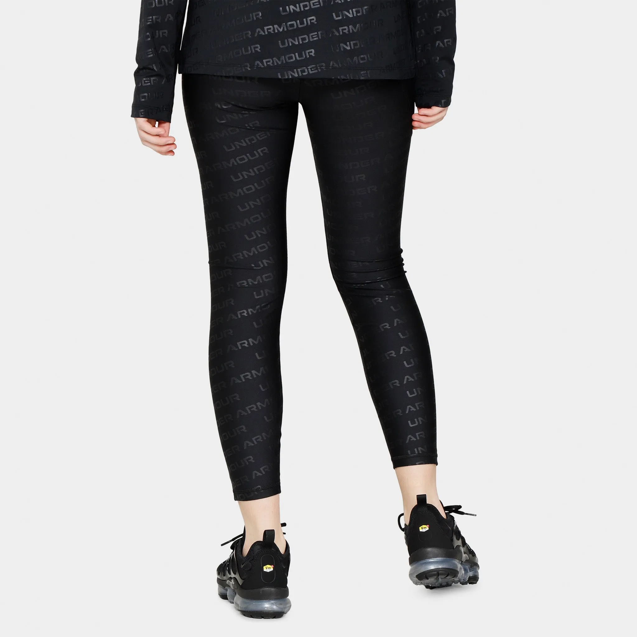 Under Armour Women's Emboss Leggings Black / White sold by JD Sports product image thumbnail 3