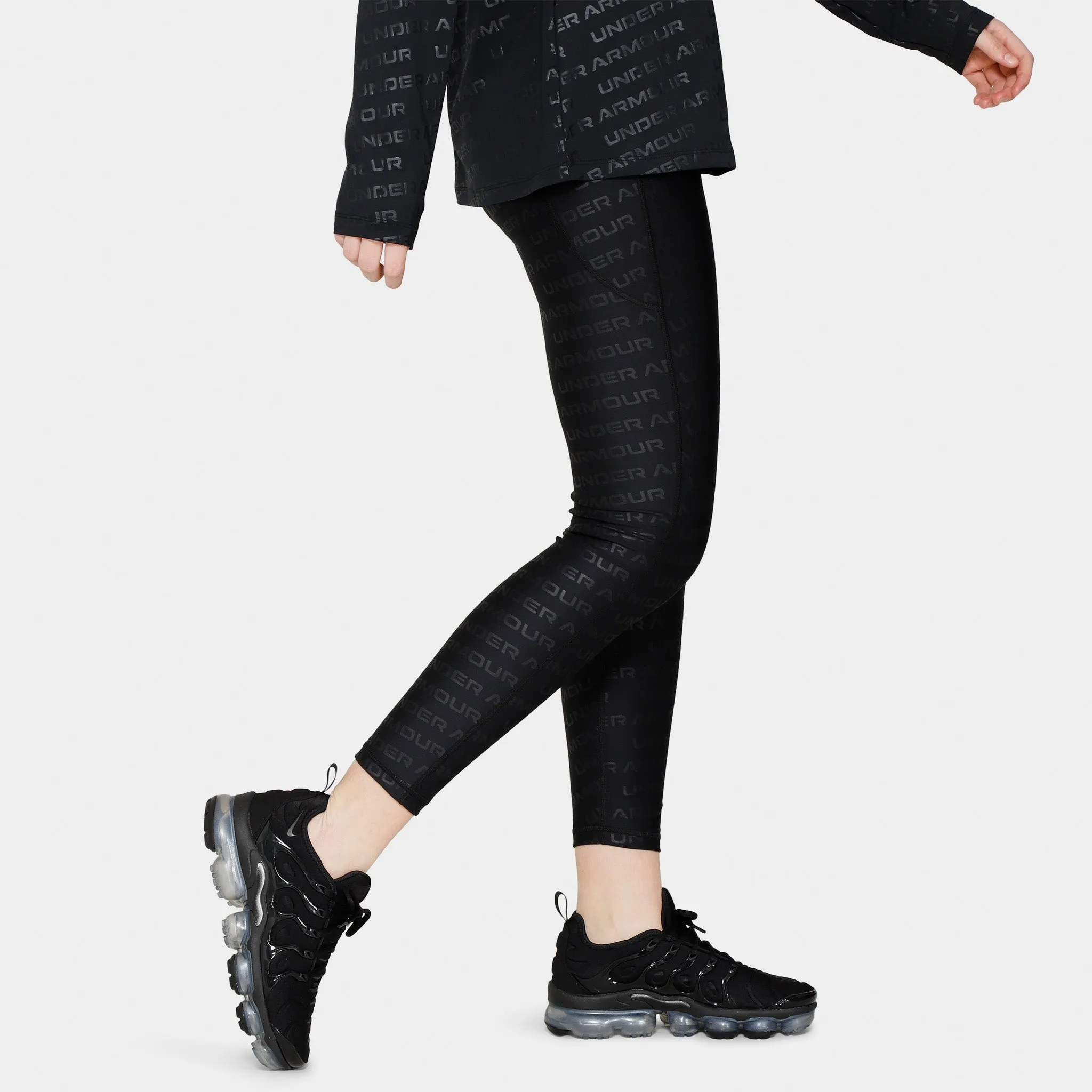 Under Armour Women's Emboss Leggings Black / White sold by JD Sports product image thumbnail 5