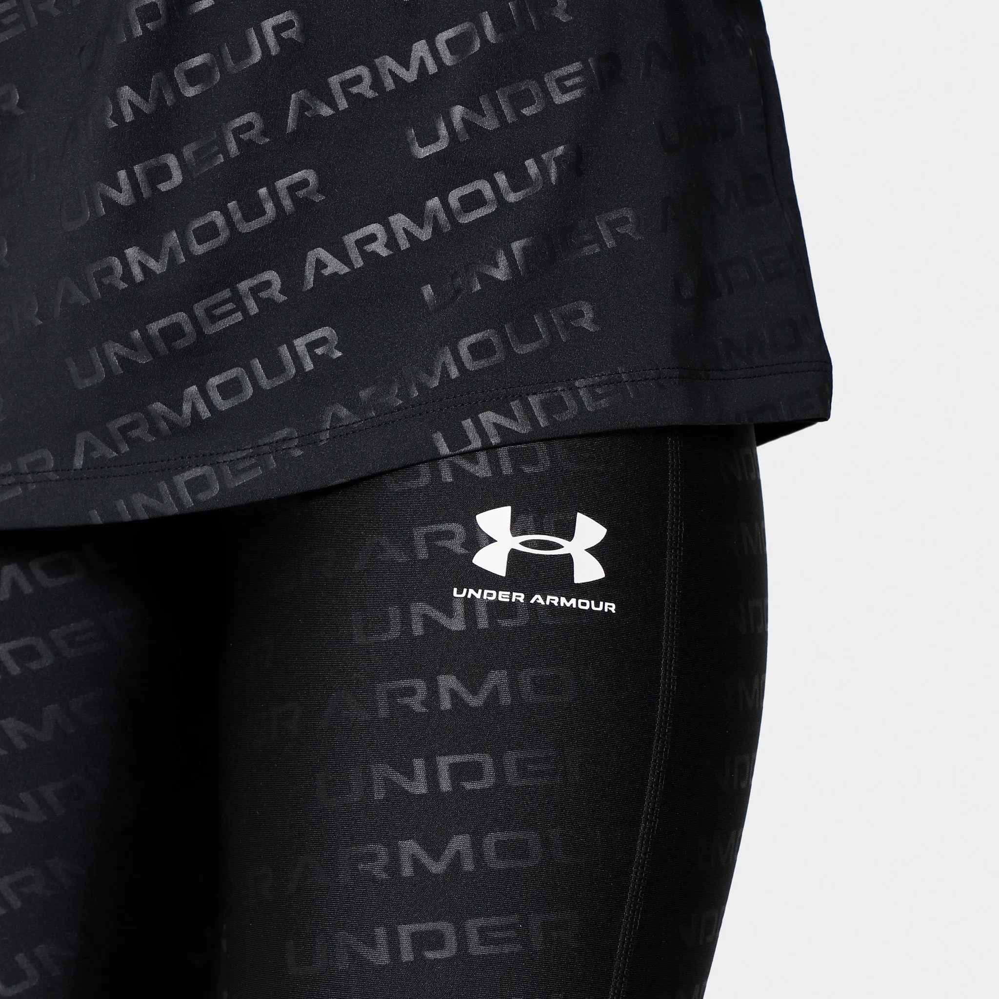 Under Armour Women's Emboss Leggings Black / White sold by JD Sports product image thumbnail 2