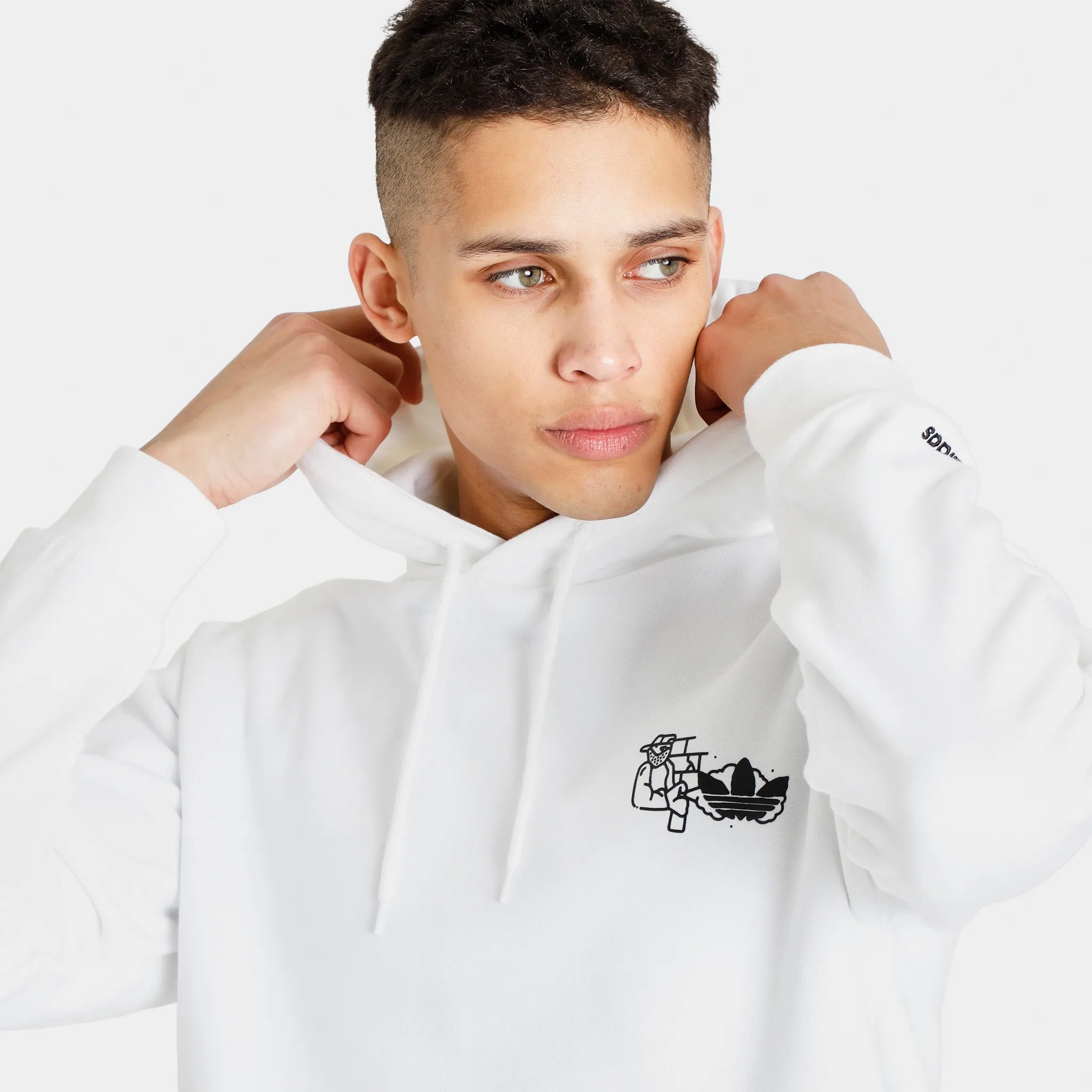 adidas Fuzi TS Pullover Hoodie / White sold by JD Sports product image thumbnail 3