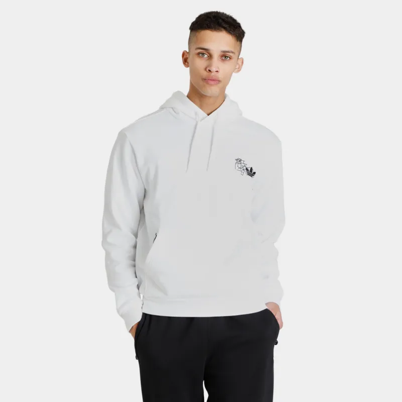 adidas Fuzi TS Pullover Hoodie / White sold by JD Sports