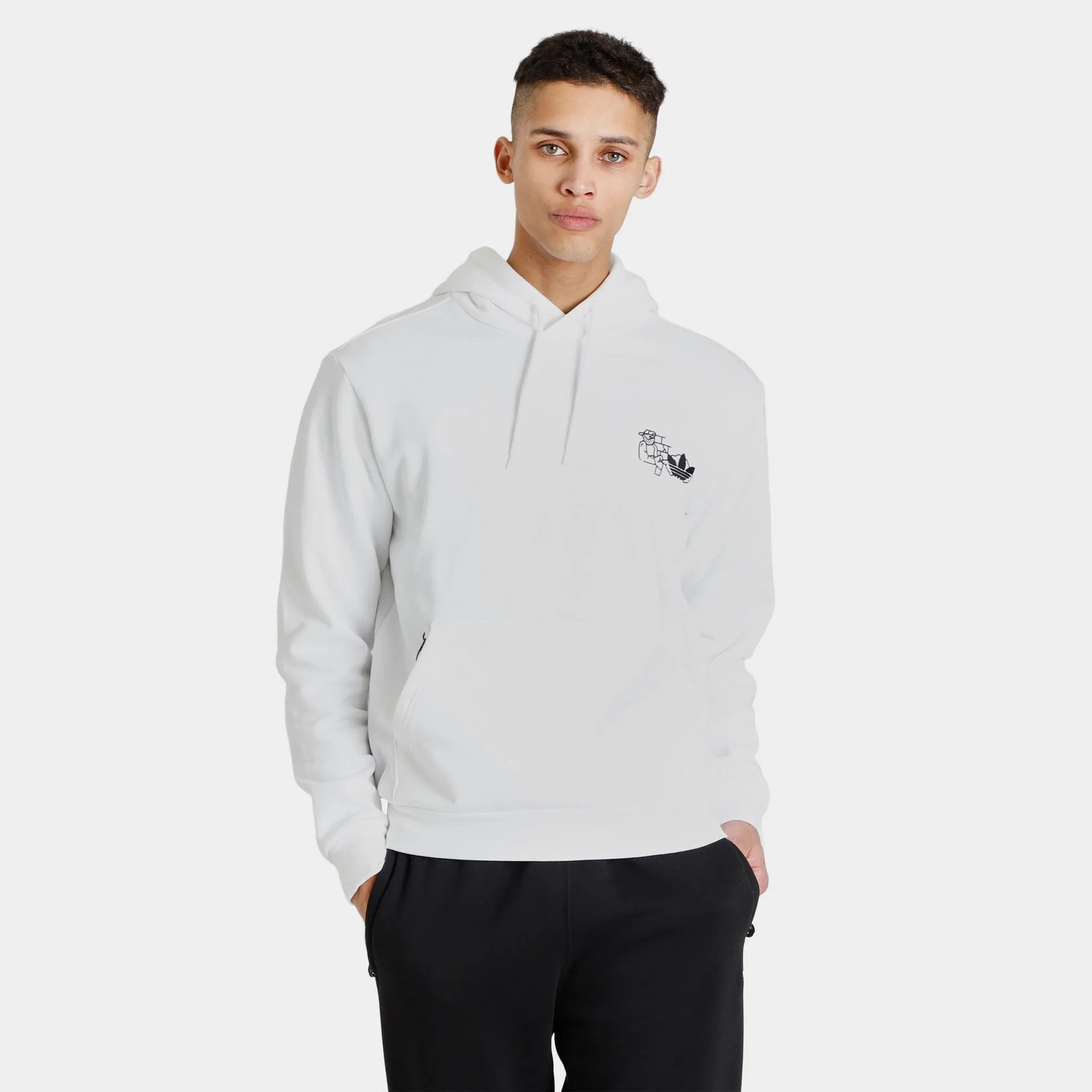 adidas Fuzi TS Pullover Hoodie / White sold by JD Sports