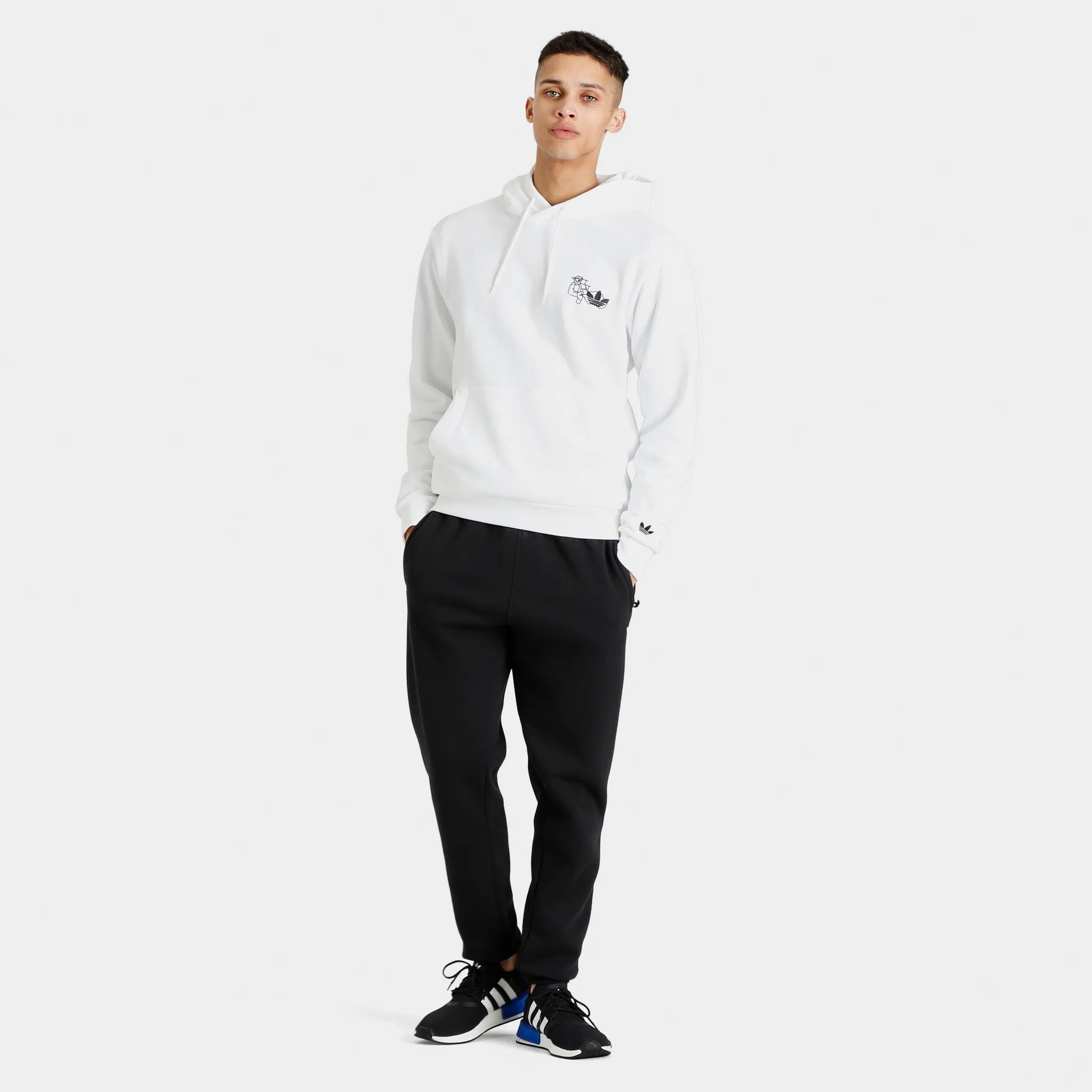 adidas Fuzi TS Pullover Hoodie / White sold by JD Sports product image thumbnail 4